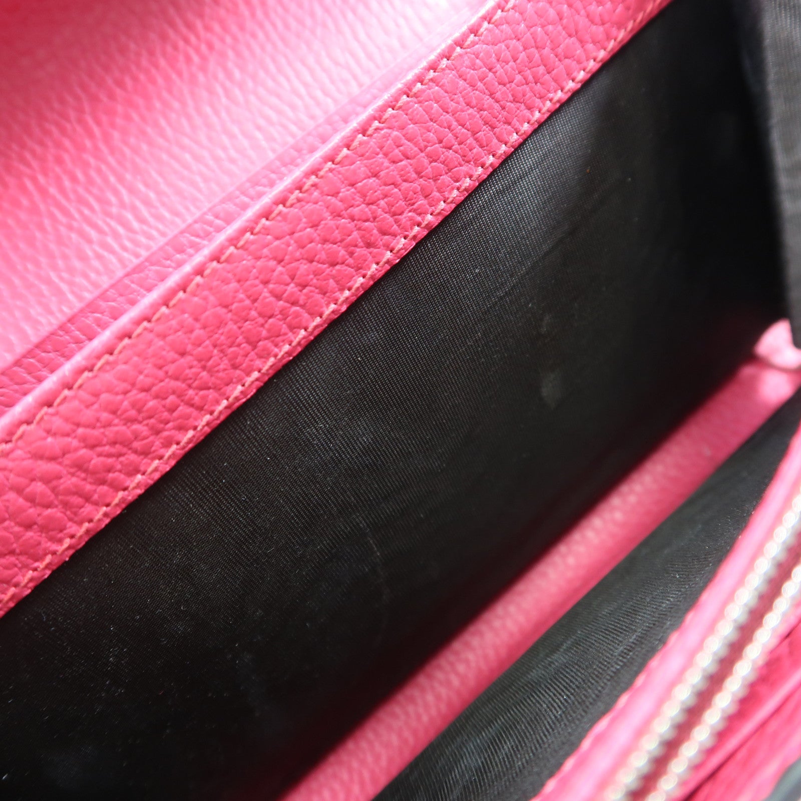 GUCCI GG Shoulder Bag Calfskin Leather