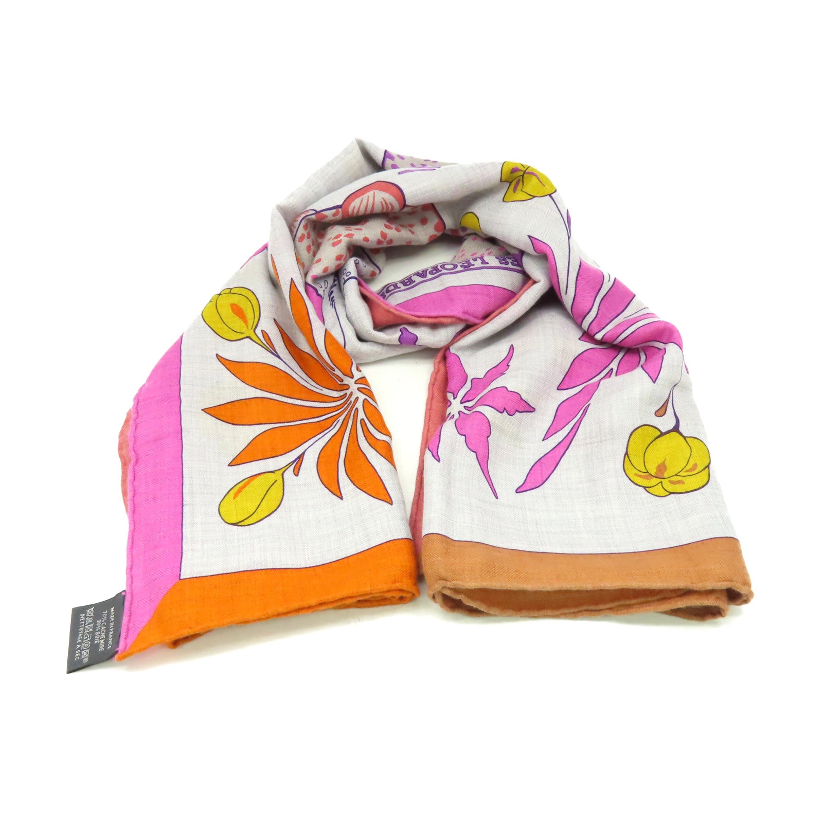 HERMES 【激減優惠】羊絨/絲質Scarf絲巾灰色/橙色/彩色