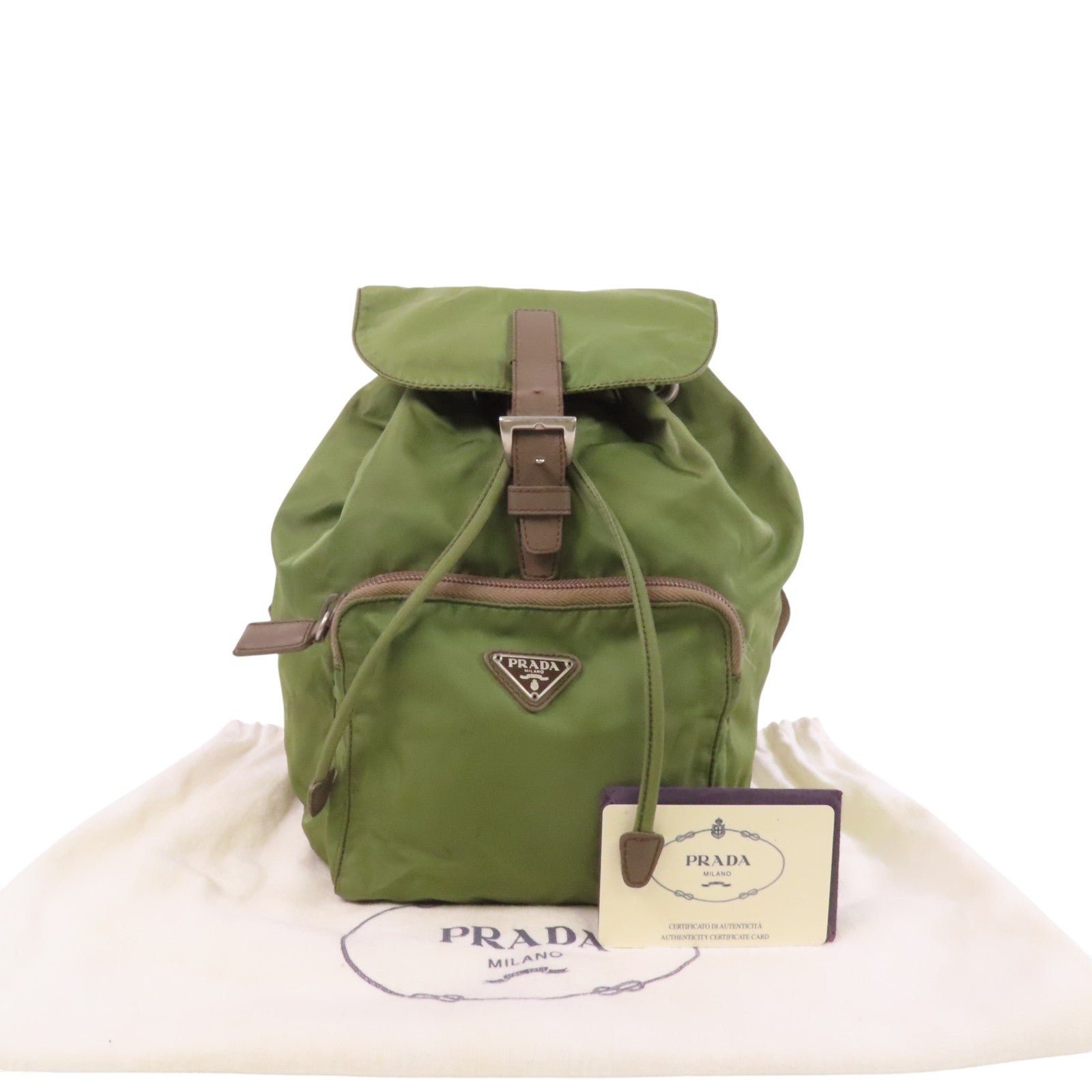 PRADA 尼龍Rucksack銀扣背包