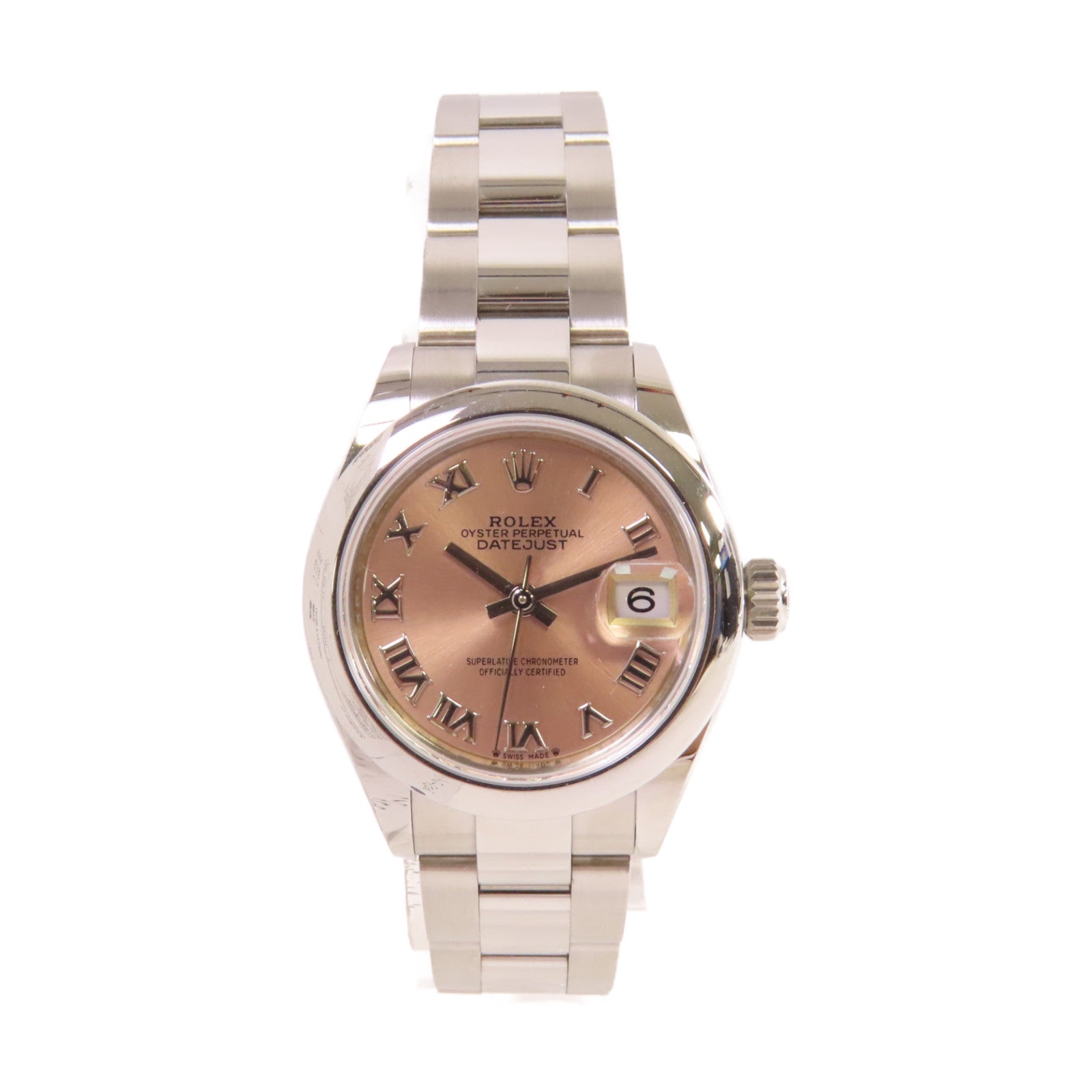 ROLEX Lady Datejust 28mm Watch不鏽鋼自動機芯手錶粉紅色