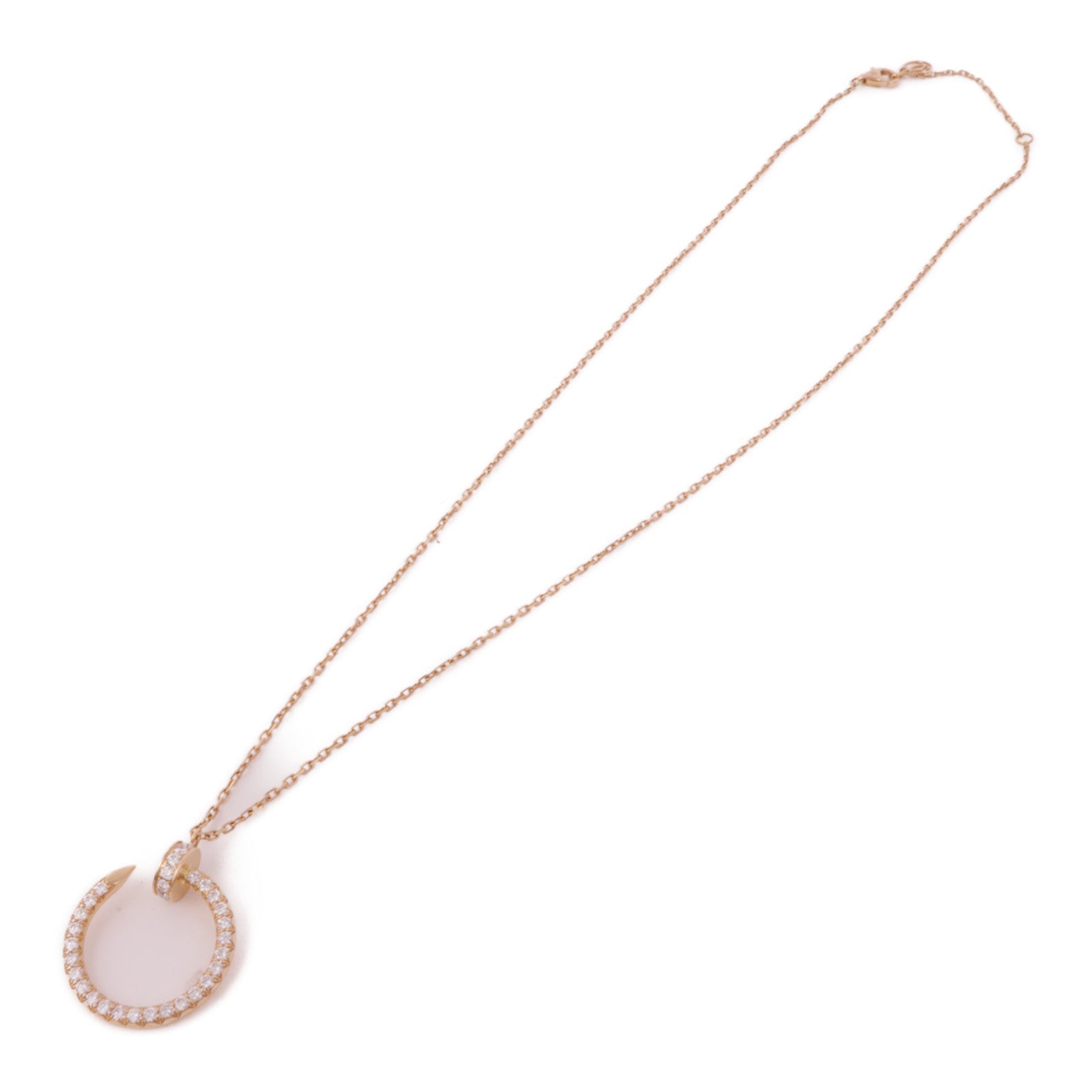 CARTIER Juste Un Clou Diamond Necklace B7224894 18K Pink Gold