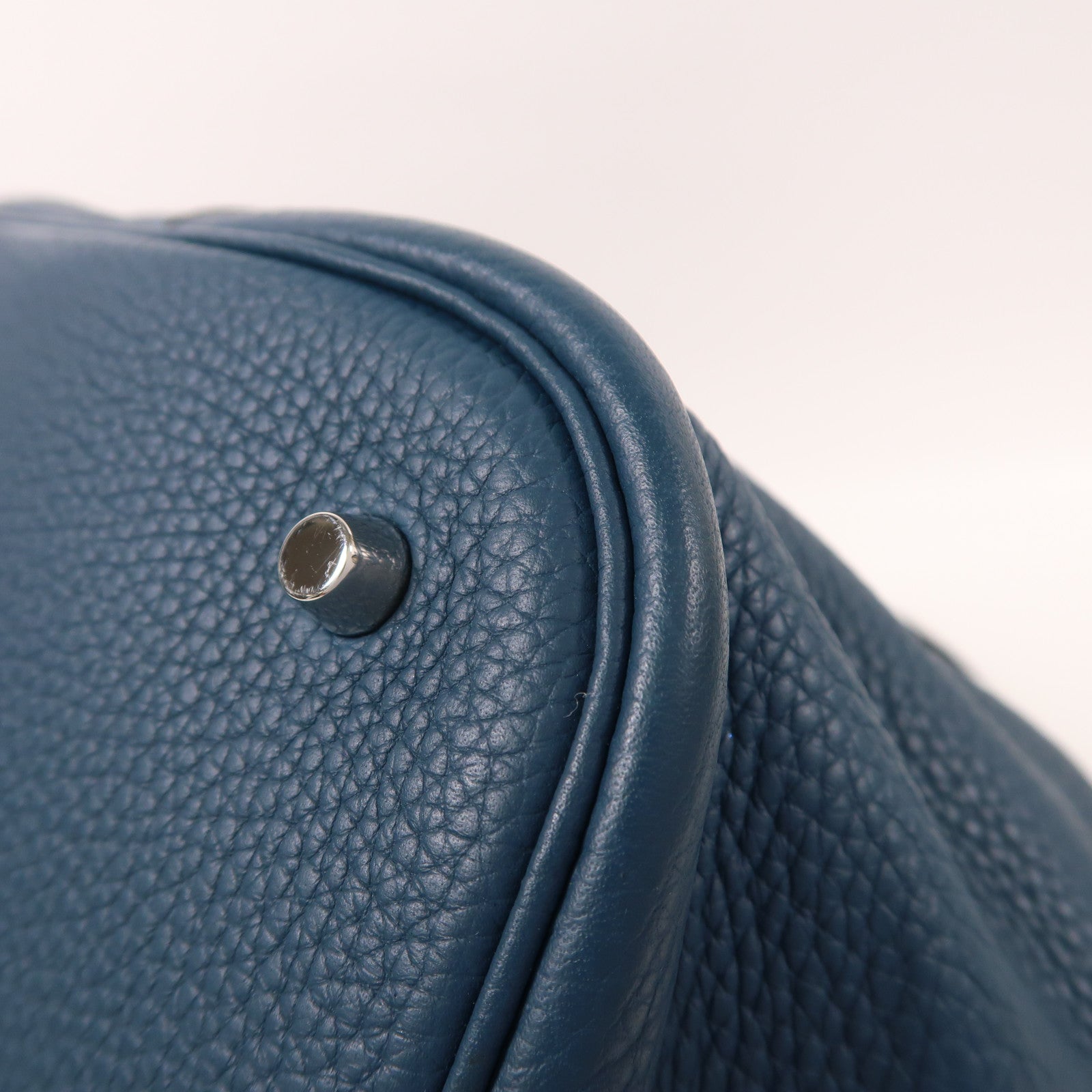 HERMES Clemence皮革Picotin GM銀扣手挽袋Colvert