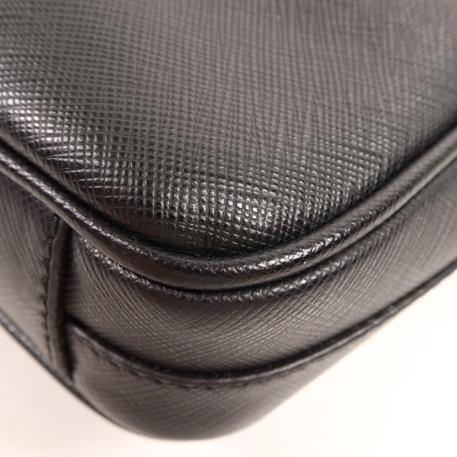 PRADA 牛皮皮革Work Bag銀扣公事包