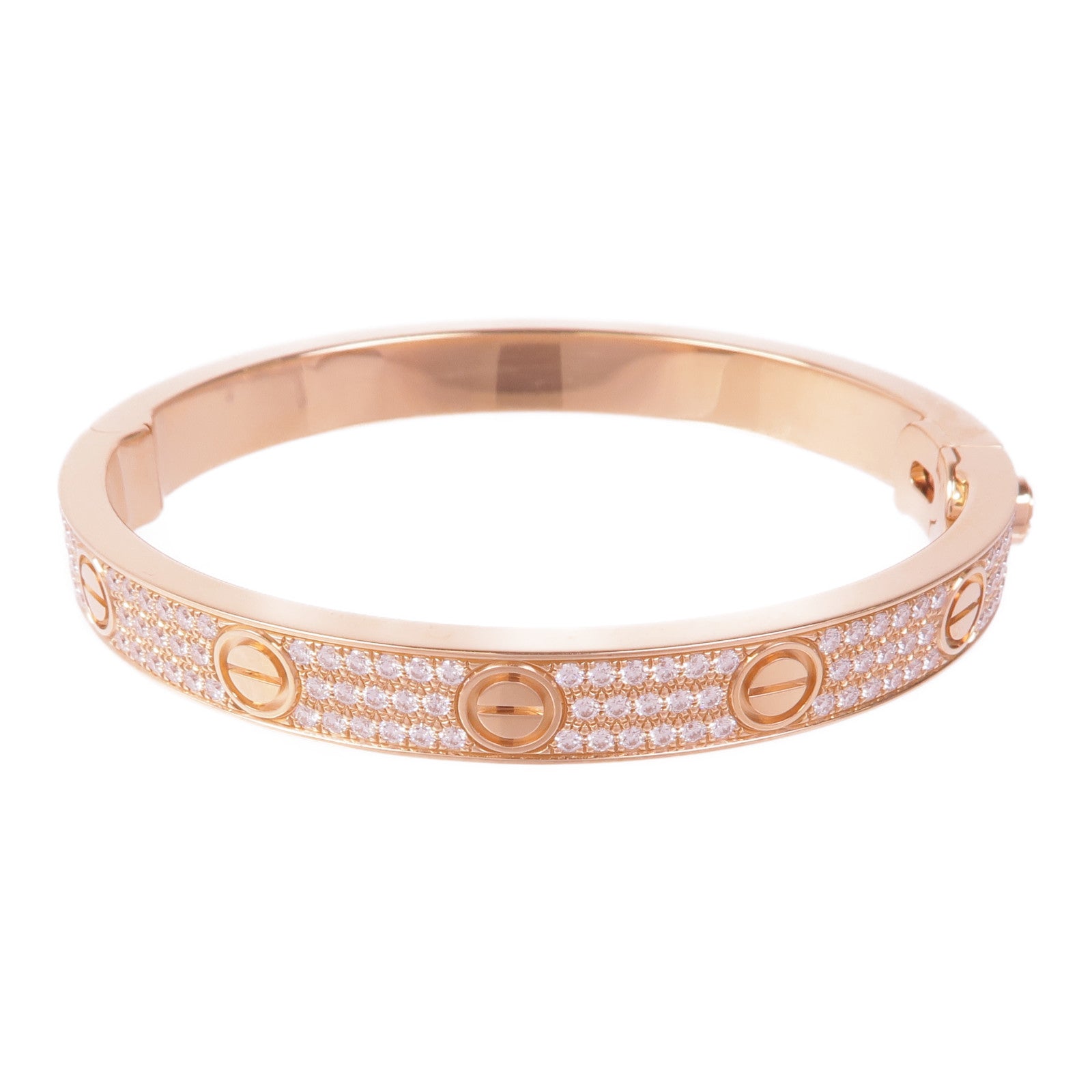 CARTIER 18K玫瑰金Love Bangle Full Diamond鑽石手鐲Cartier#16