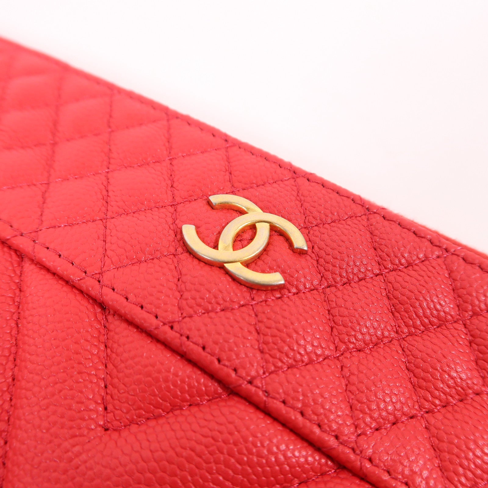 CHANEL 【激減優惠】牛皮皮革Clutch金扣手拿包