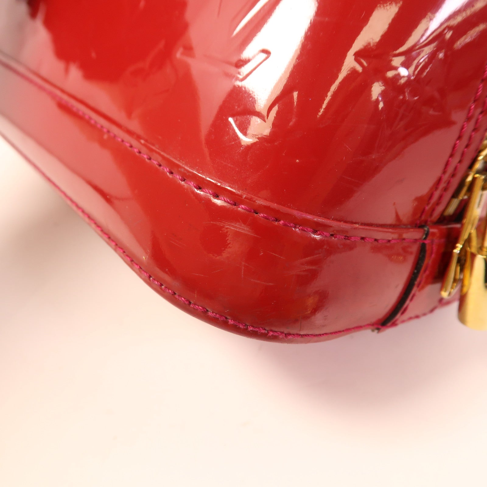 LOUIS VUITTON Vernis Alma BB金扣手挽肩背兩用袋