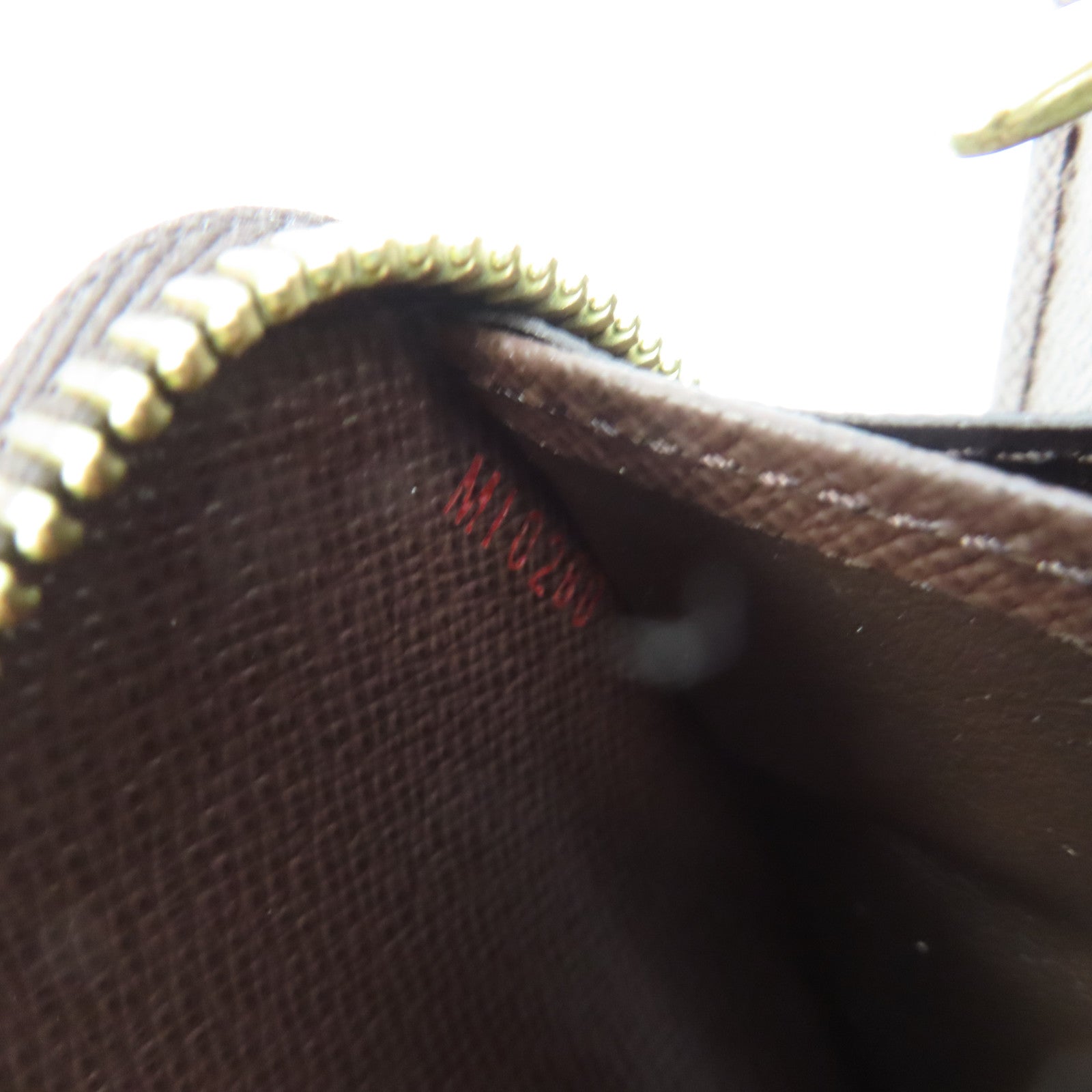 LOUIS VUITTON Damier Zipper Wallet金扣長錢包啡色