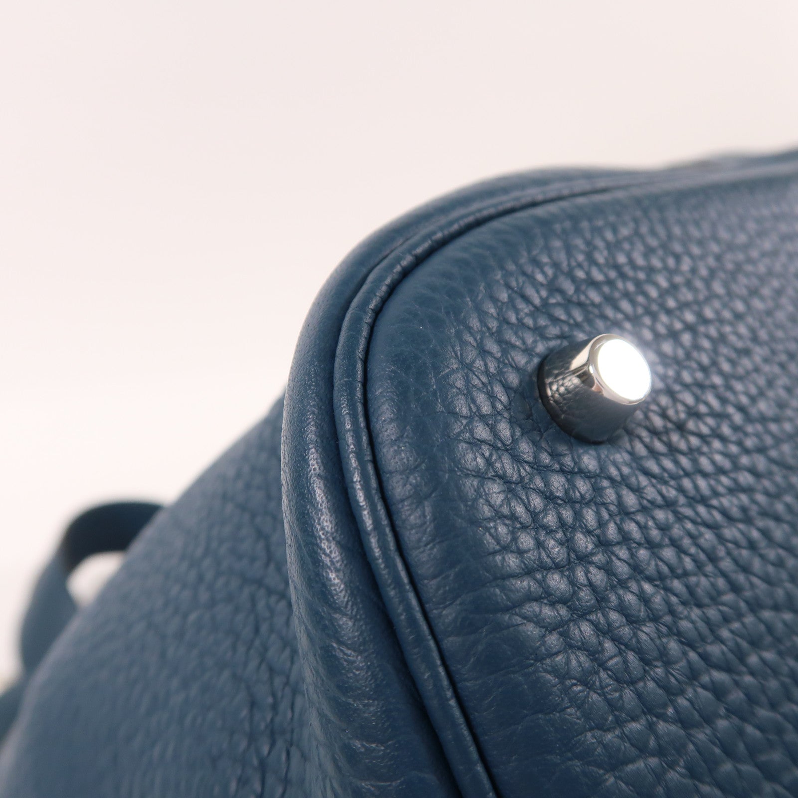 HERMES Clemence皮革Picotin GM銀扣手挽袋Colvert