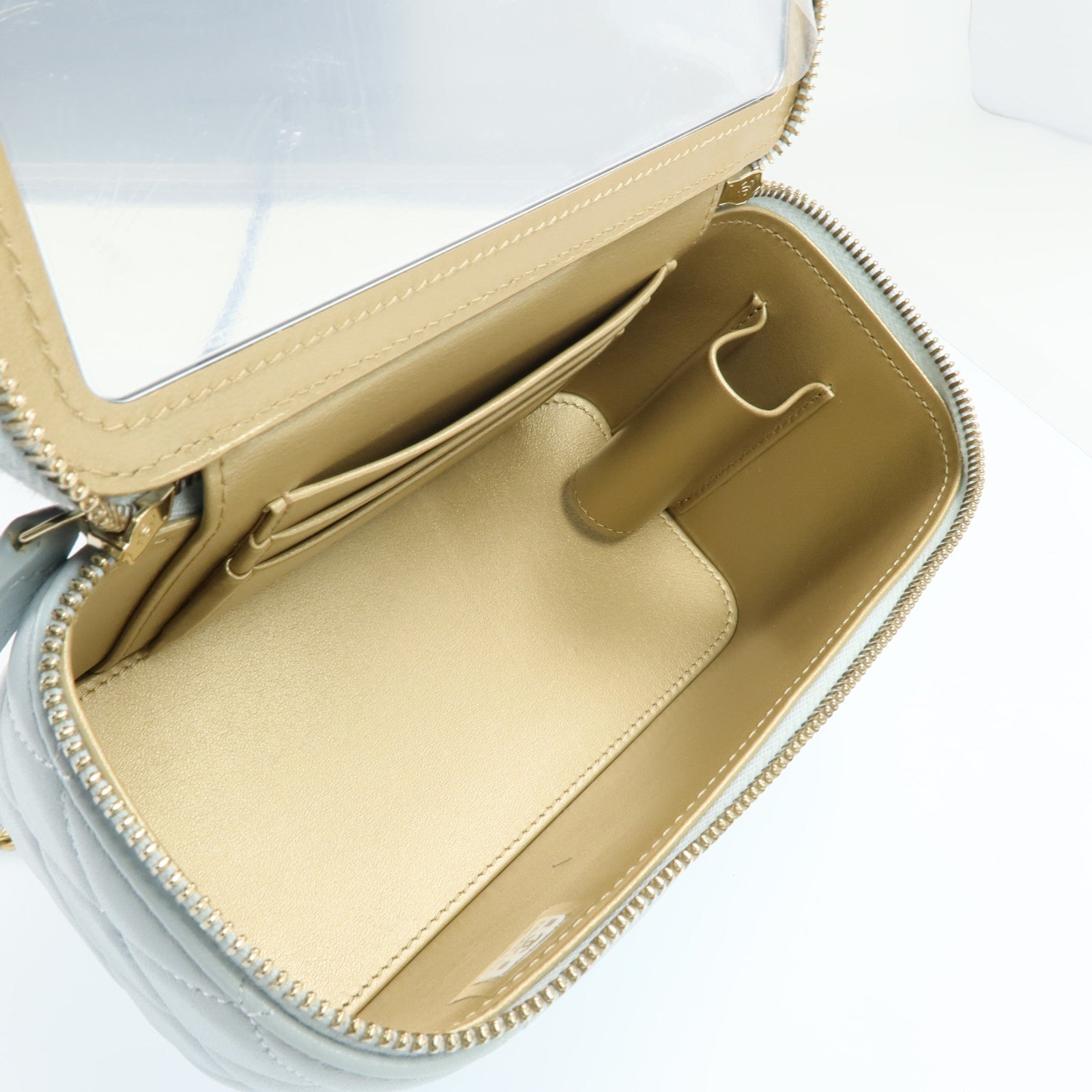 CHANEL 羊皮皮革Vanity Case金扣鏈帶肩背袋