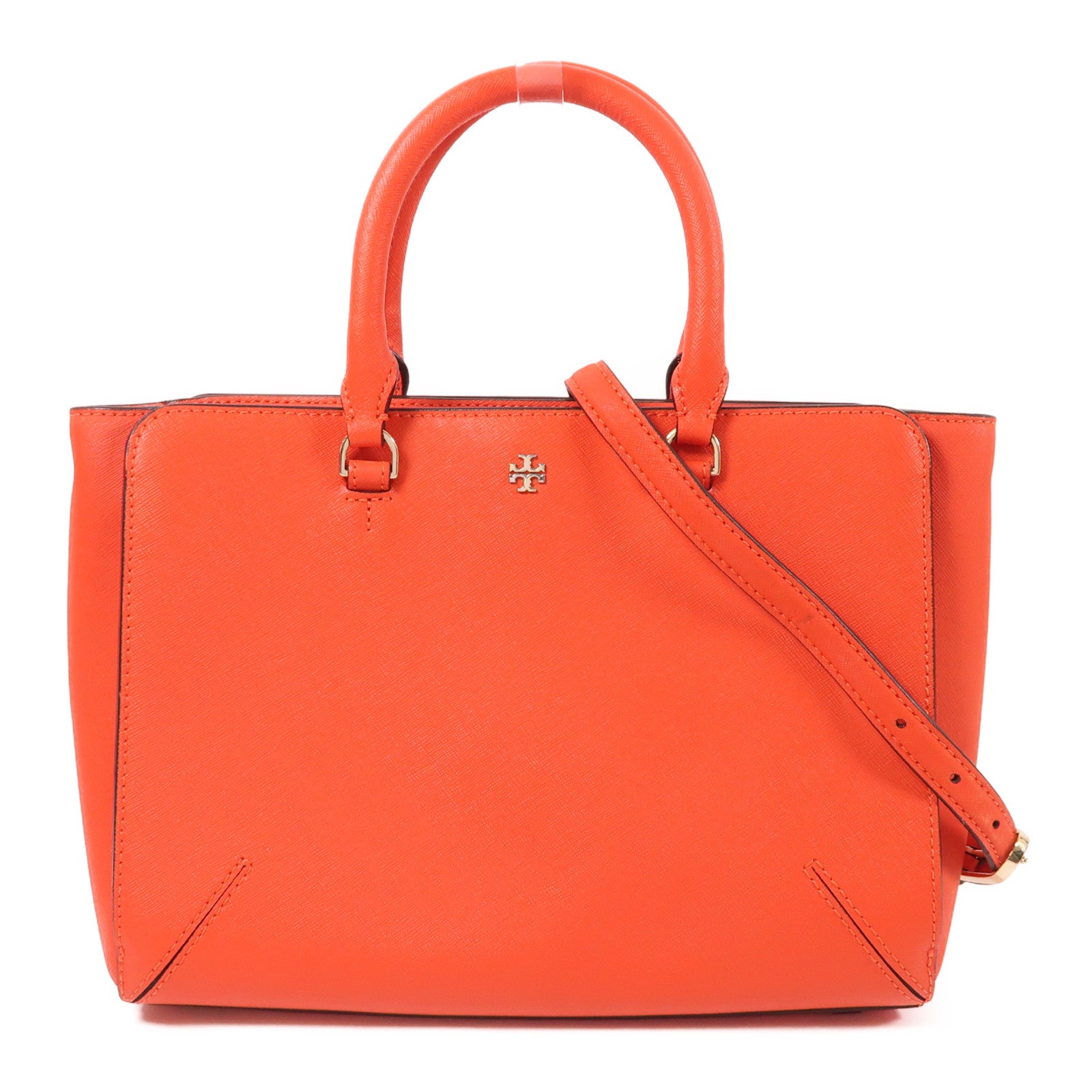 Tory Burch 【激減優惠】塗層帆布2 Way Shoulder金扣手挽肩背兩用袋