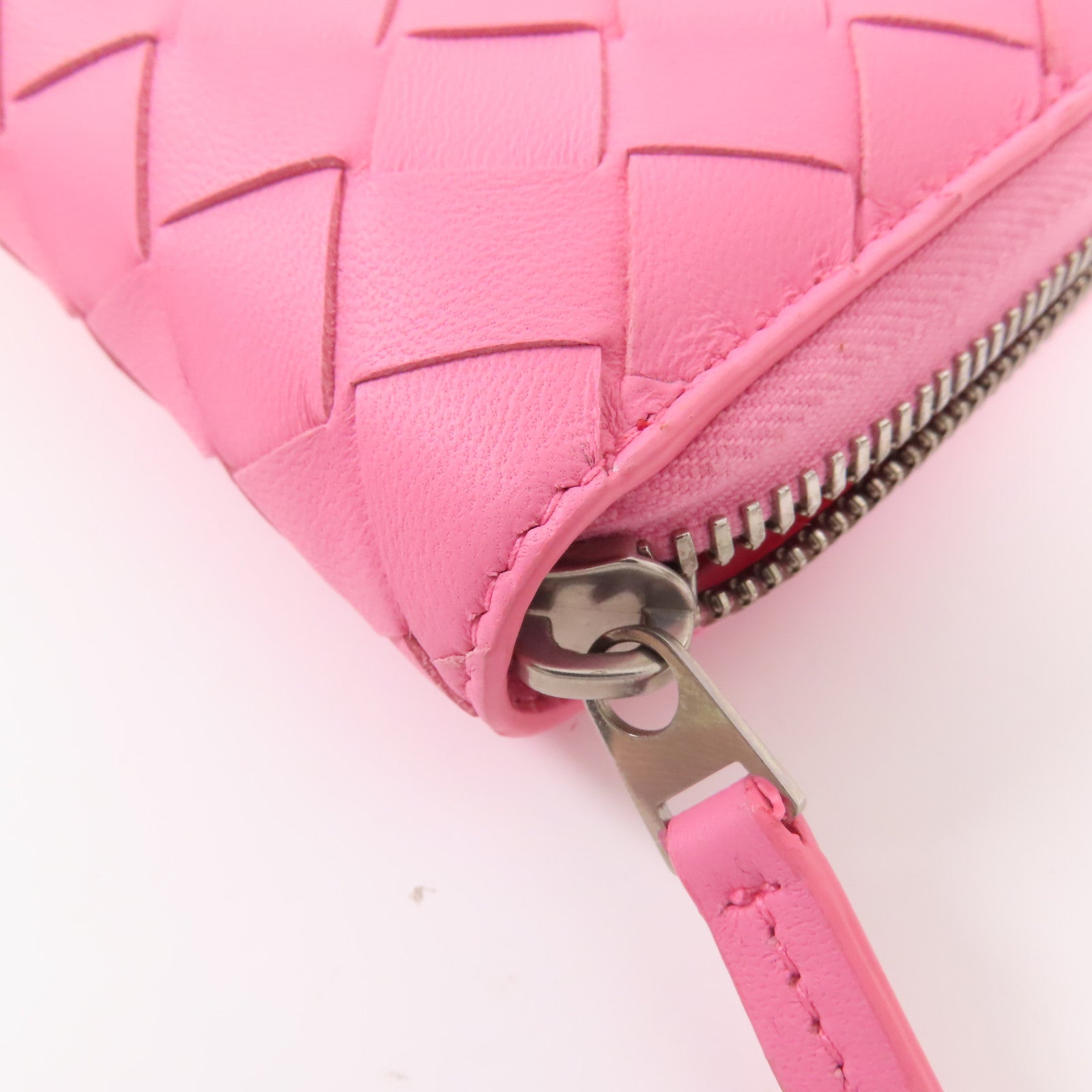 BOTTEGA VENETA 牛皮皮革Long Round Wallet銀扣長錢包