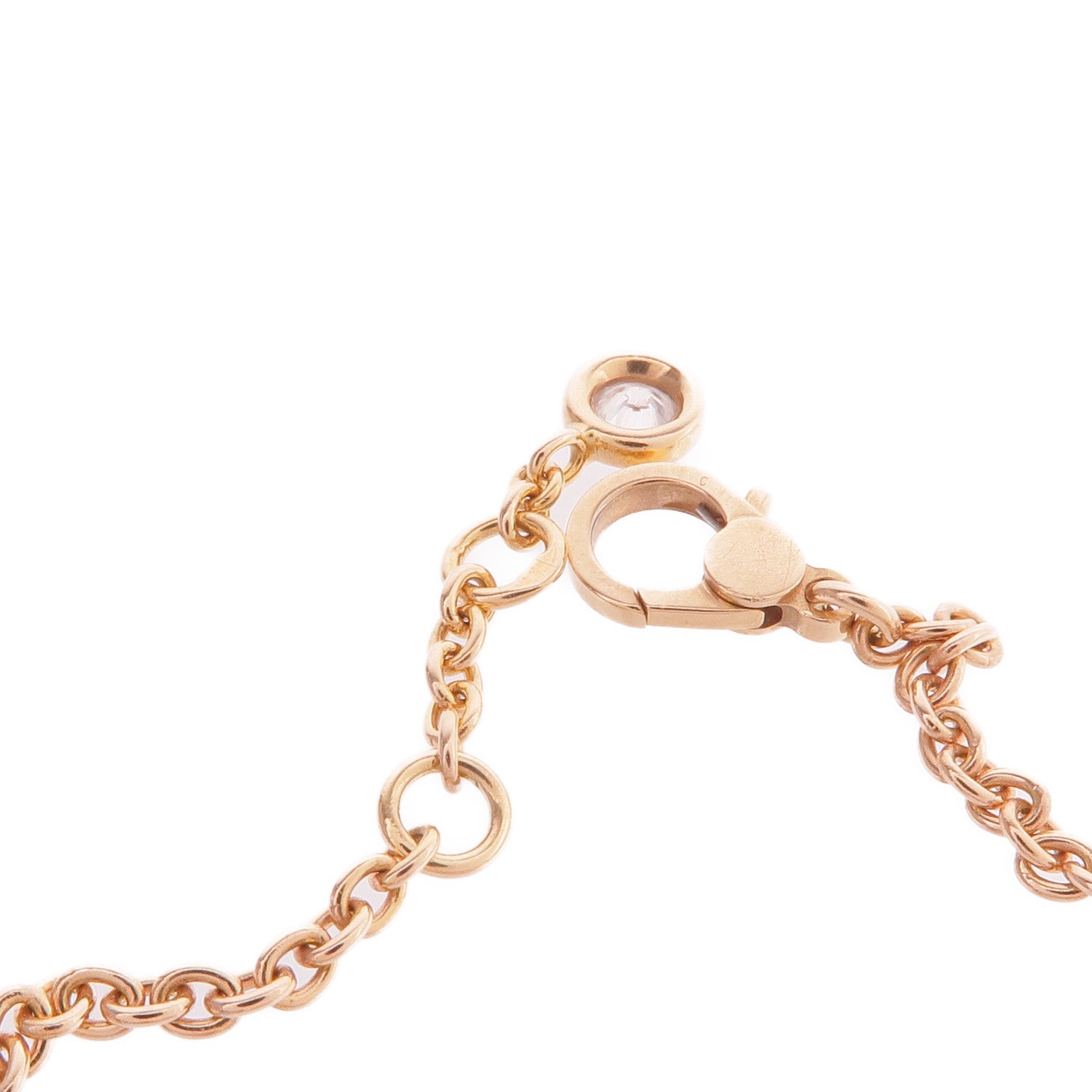 HERMES 18K玫瑰金Finesse Bracelet鑽石手鏈