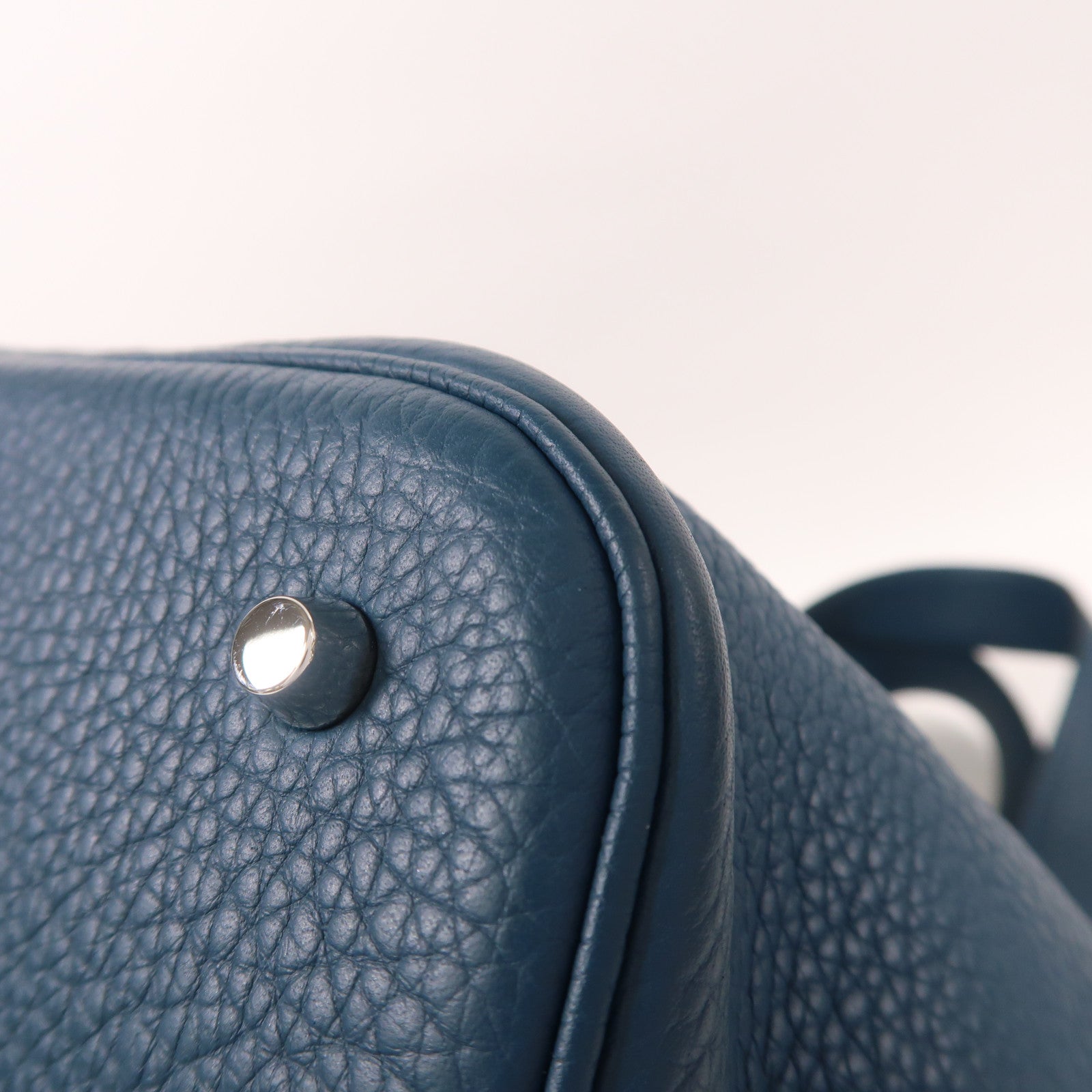 HERMES Clemence皮革Picotin GM銀扣手挽袋Colvert