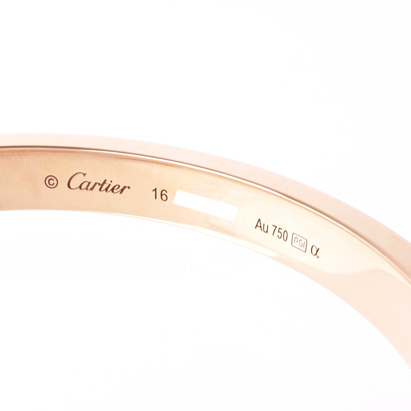 CARTIER 18K玫瑰金Love Bangle Full Diamond鑽石手鐲Cartier#16