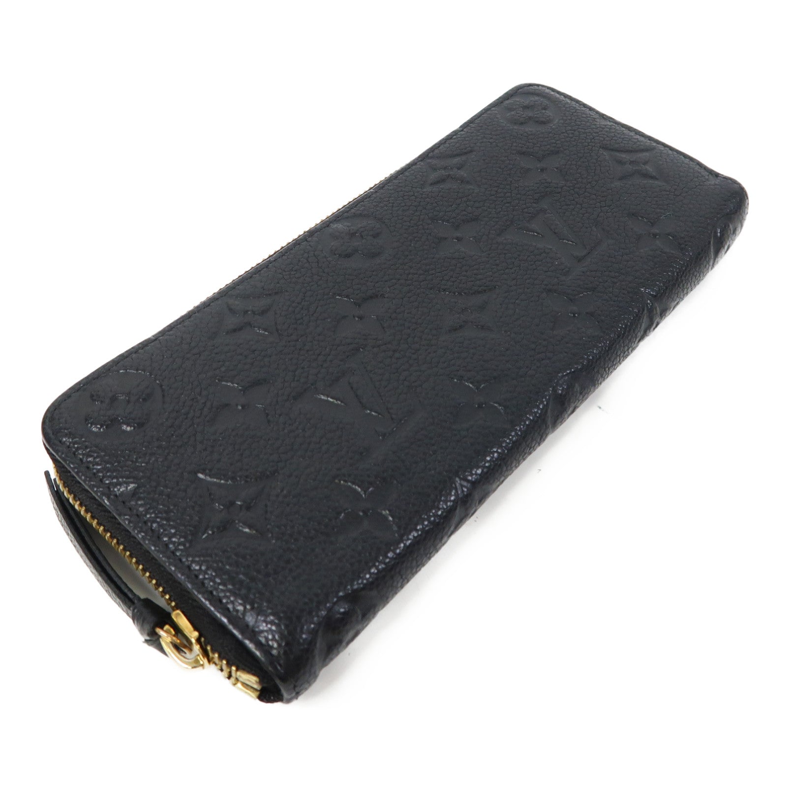 LOUIS VUITTON Monogram Empreinte Clemence Wallet金扣長錢包黑色