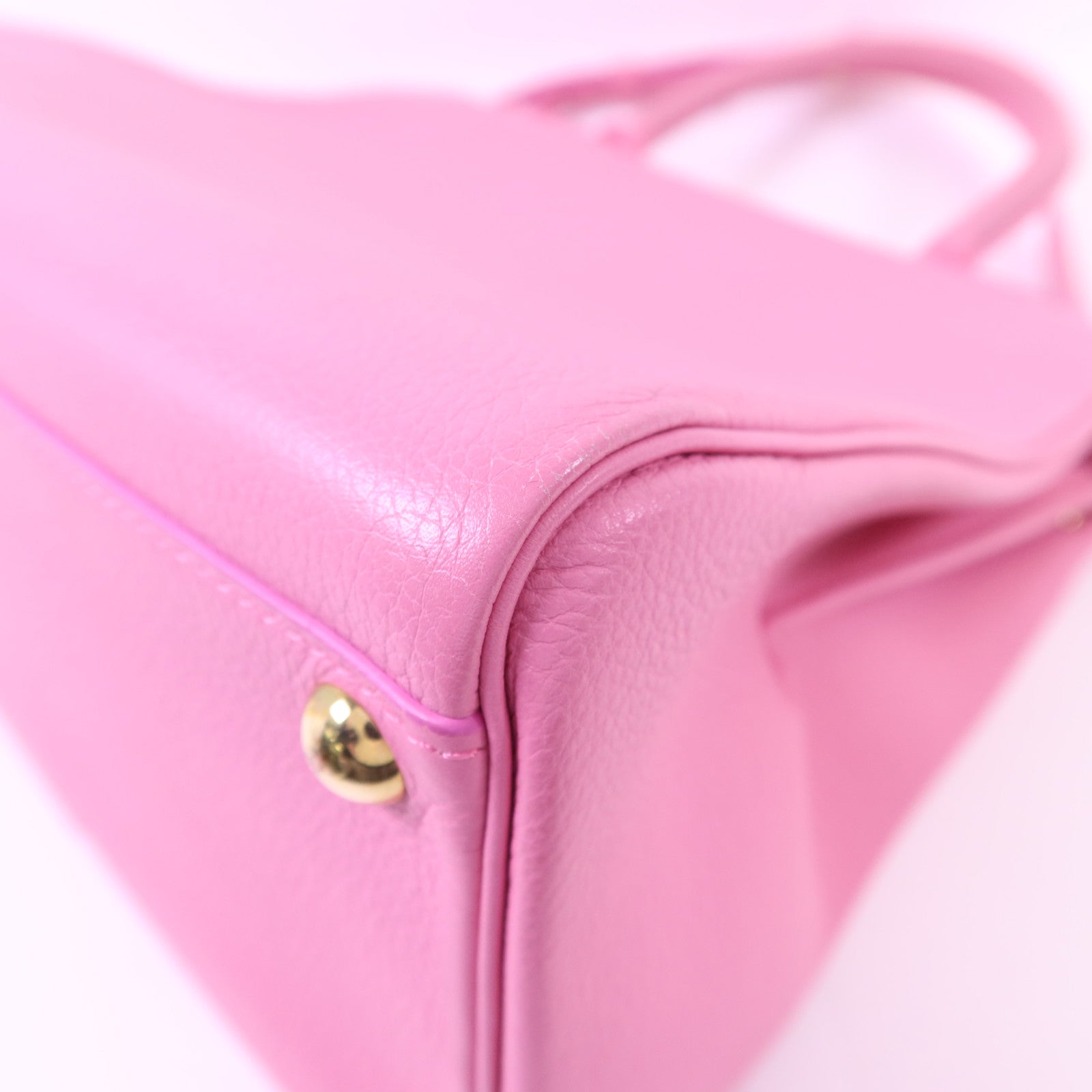 Delvaux 牛皮皮革Brillant MM金扣手挽肩背兩用袋