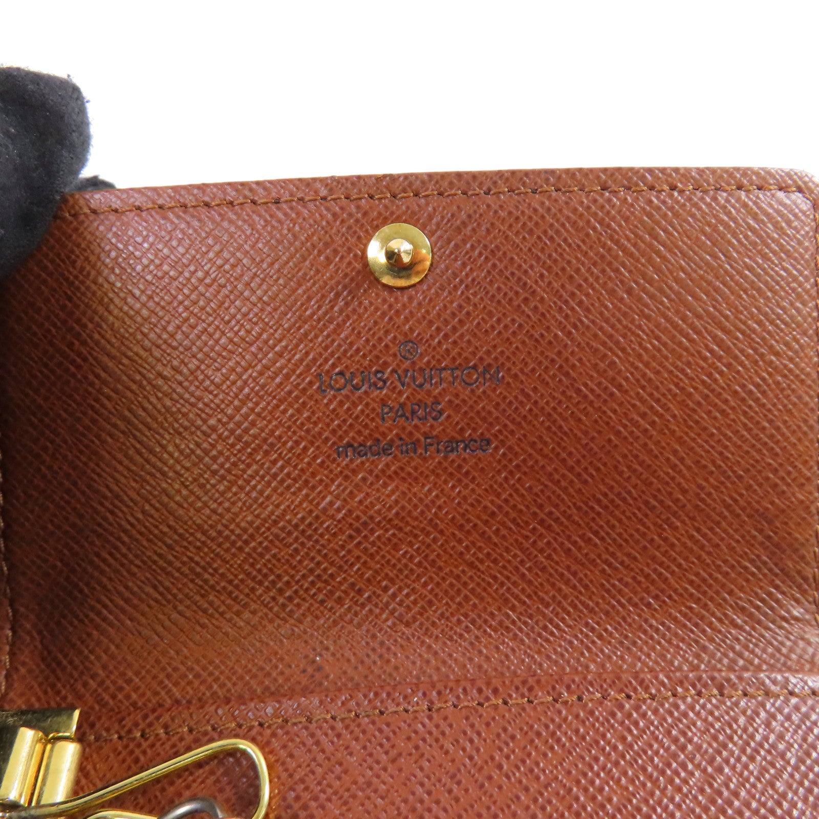 LOUIS VUITTON Monogram 5 Key Holder金扣鎖匙包啡色