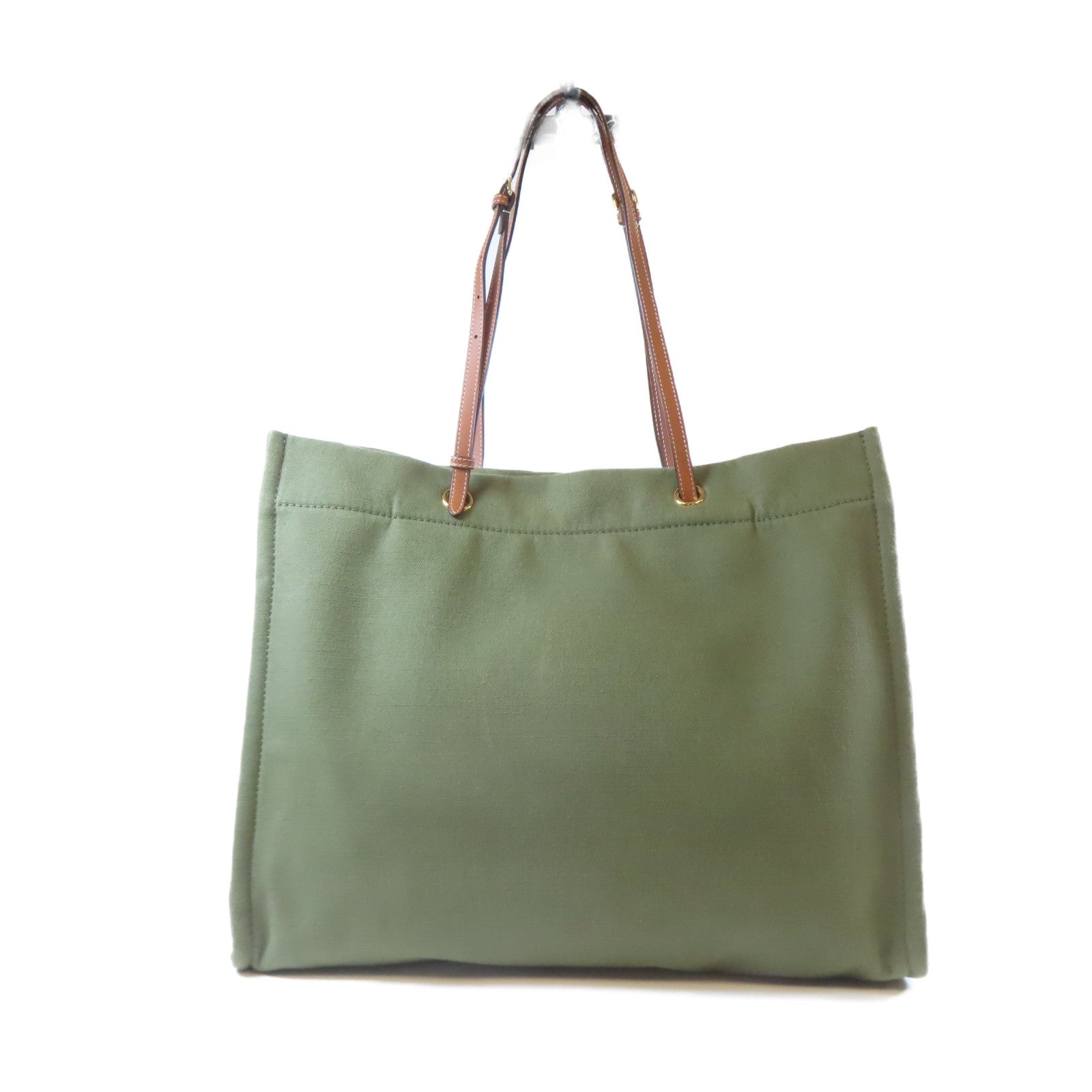 CELINE 【激減優惠】帆布Tote Bag金扣手挽袋綠色