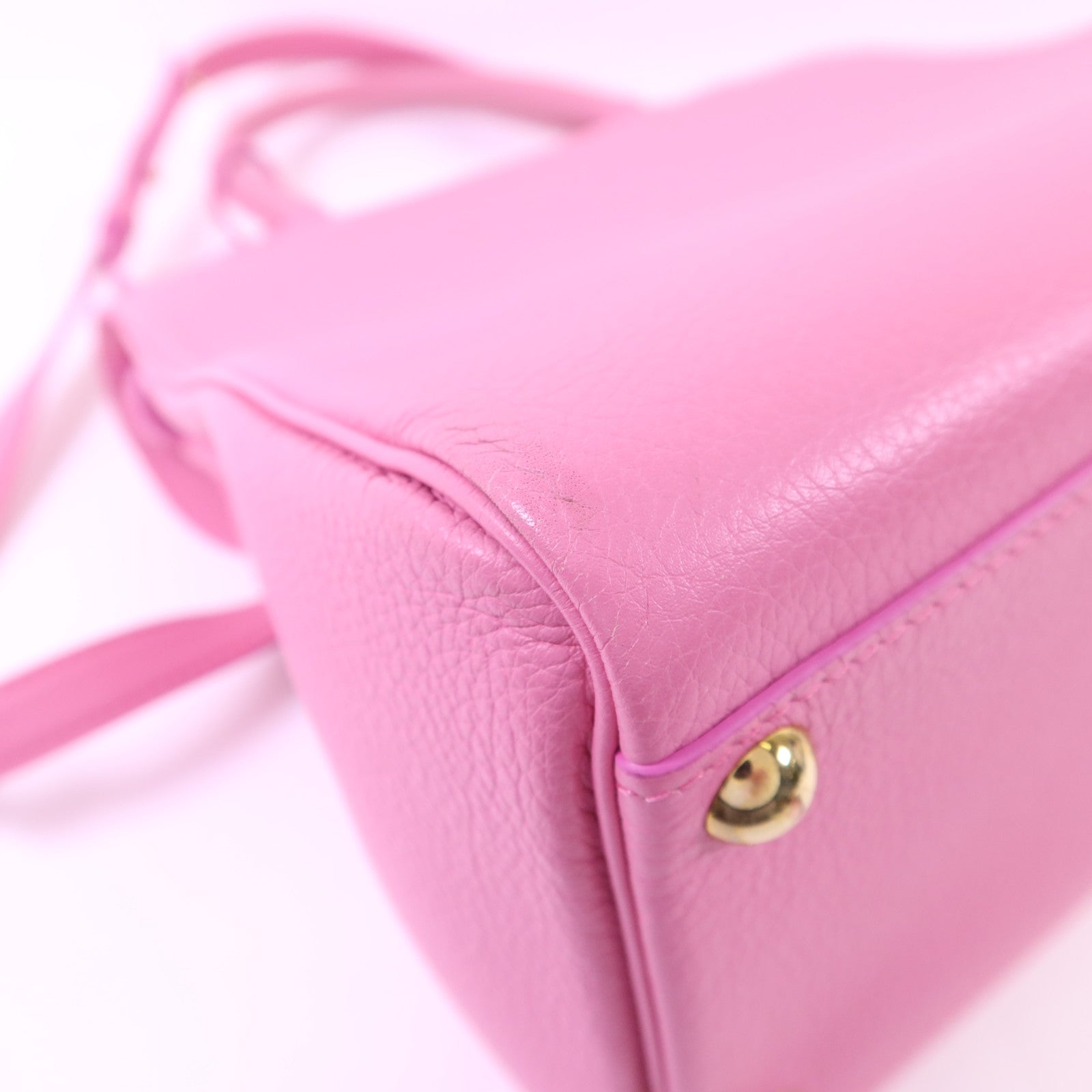 Delvaux 牛皮皮革Brillant MM金扣手挽肩背兩用袋