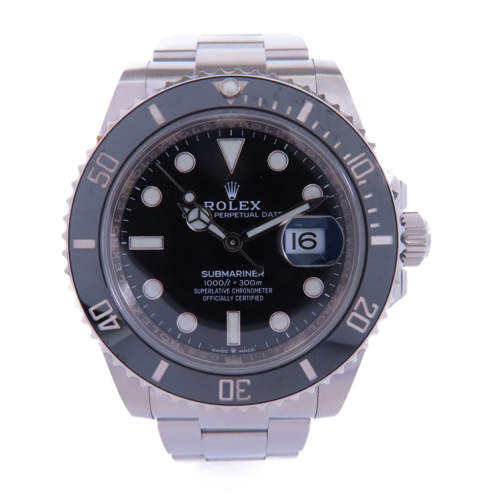ROLEX Submariner Date不鏽鋼手錶自動機芯黑色