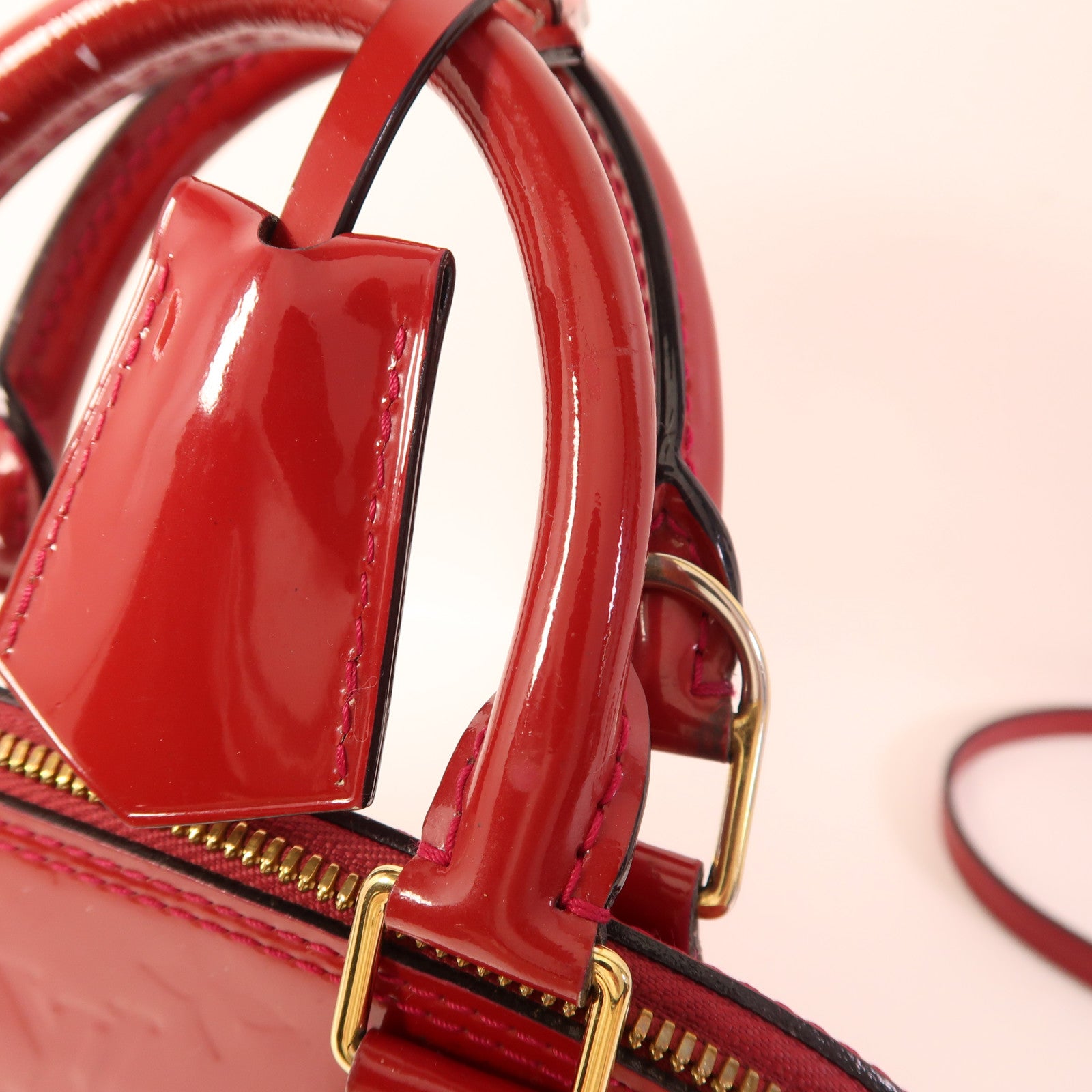 LOUIS VUITTON Vernis Alma BB金扣手挽肩背兩用袋