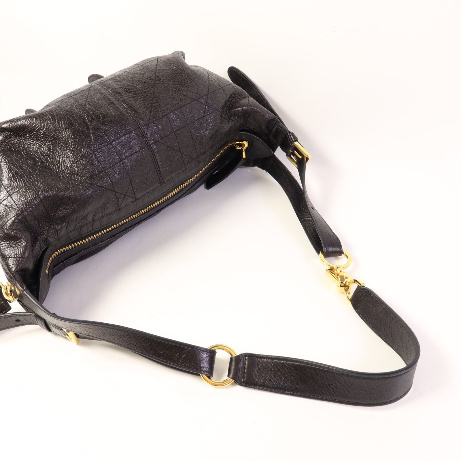 Dior 牛皮皮革D-Journey金扣肩背袋