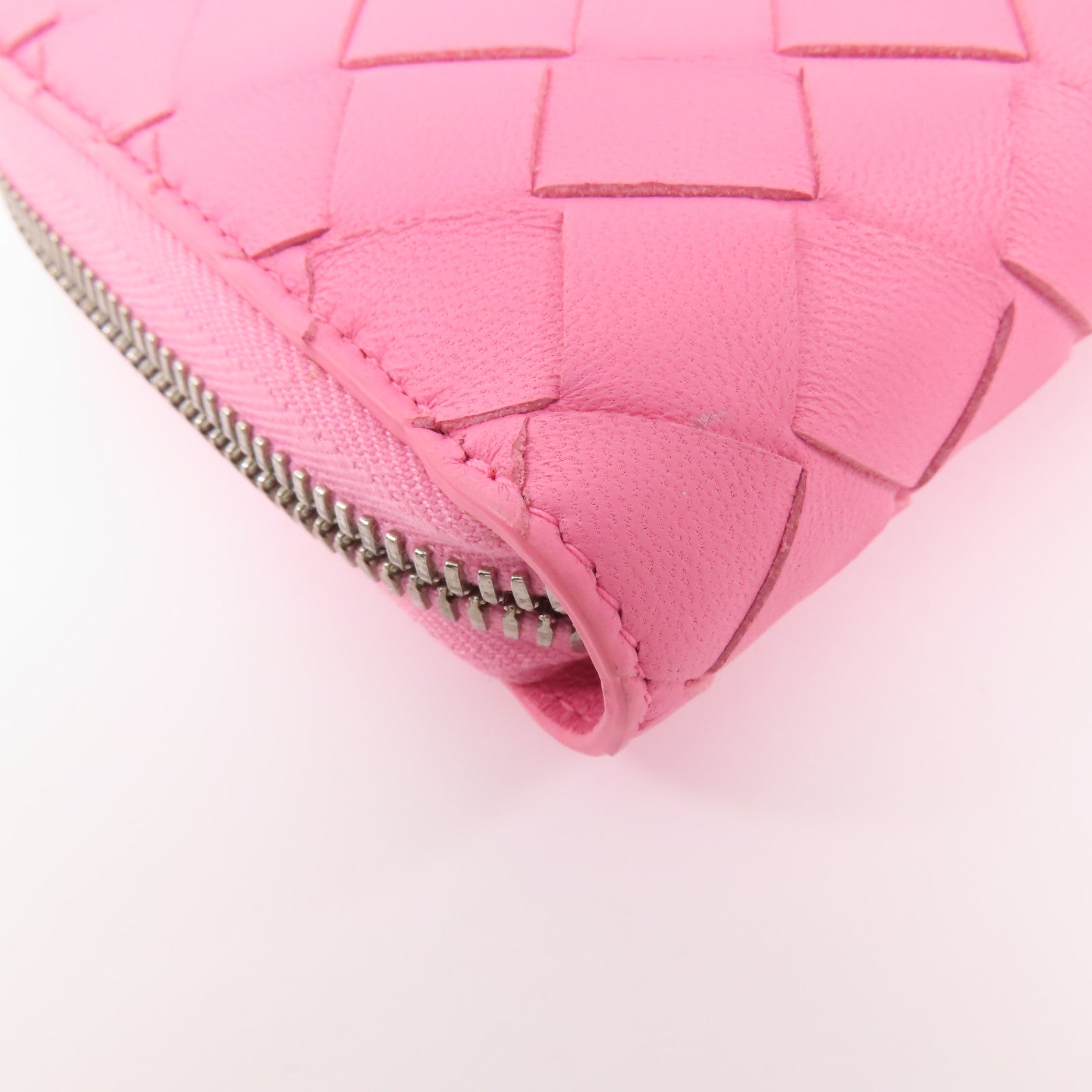 BOTTEGA VENETA 牛皮皮革Long Round Wallet銀扣長錢包