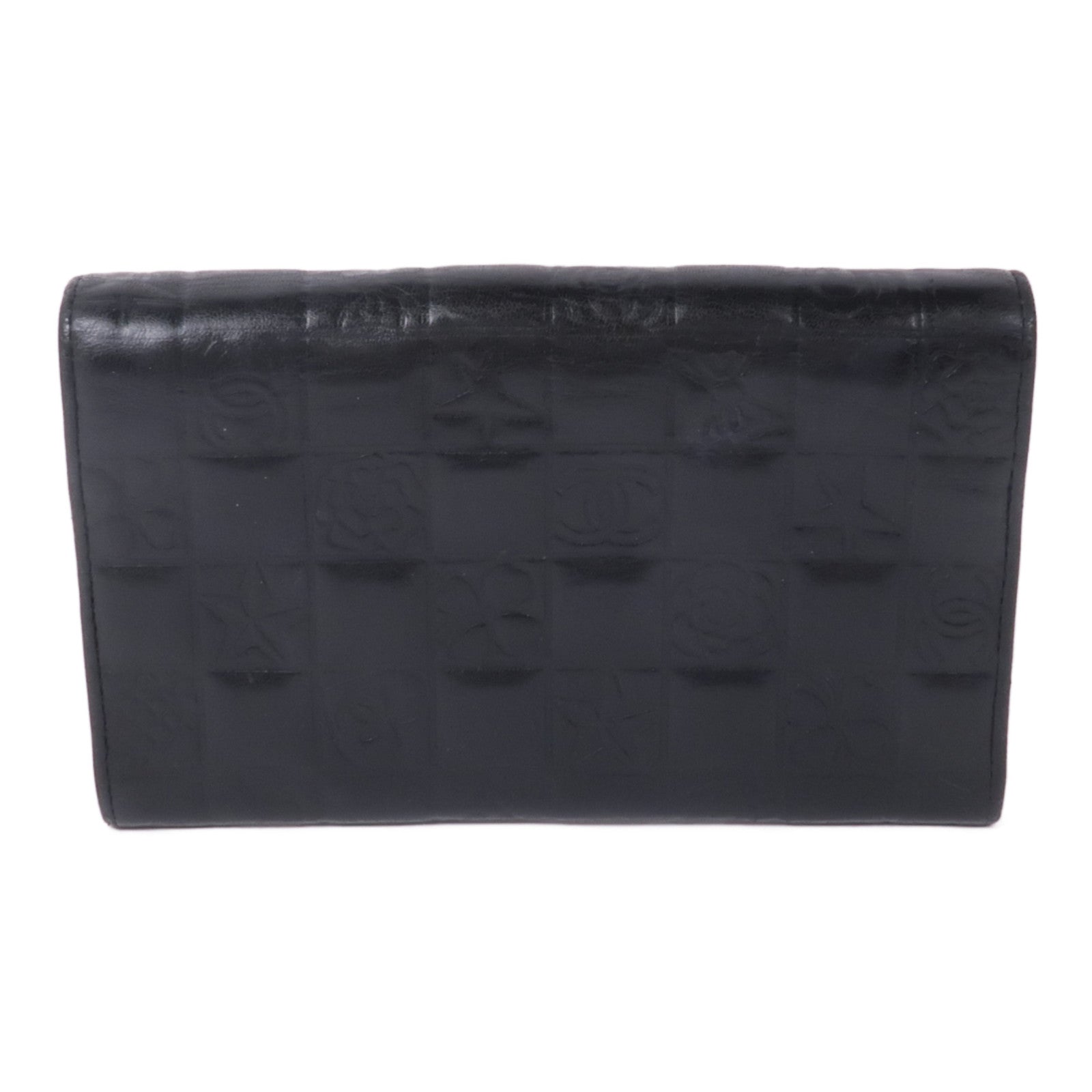 CHANEL 牛皮皮革Vintage Long Wallet銀扣長錢包