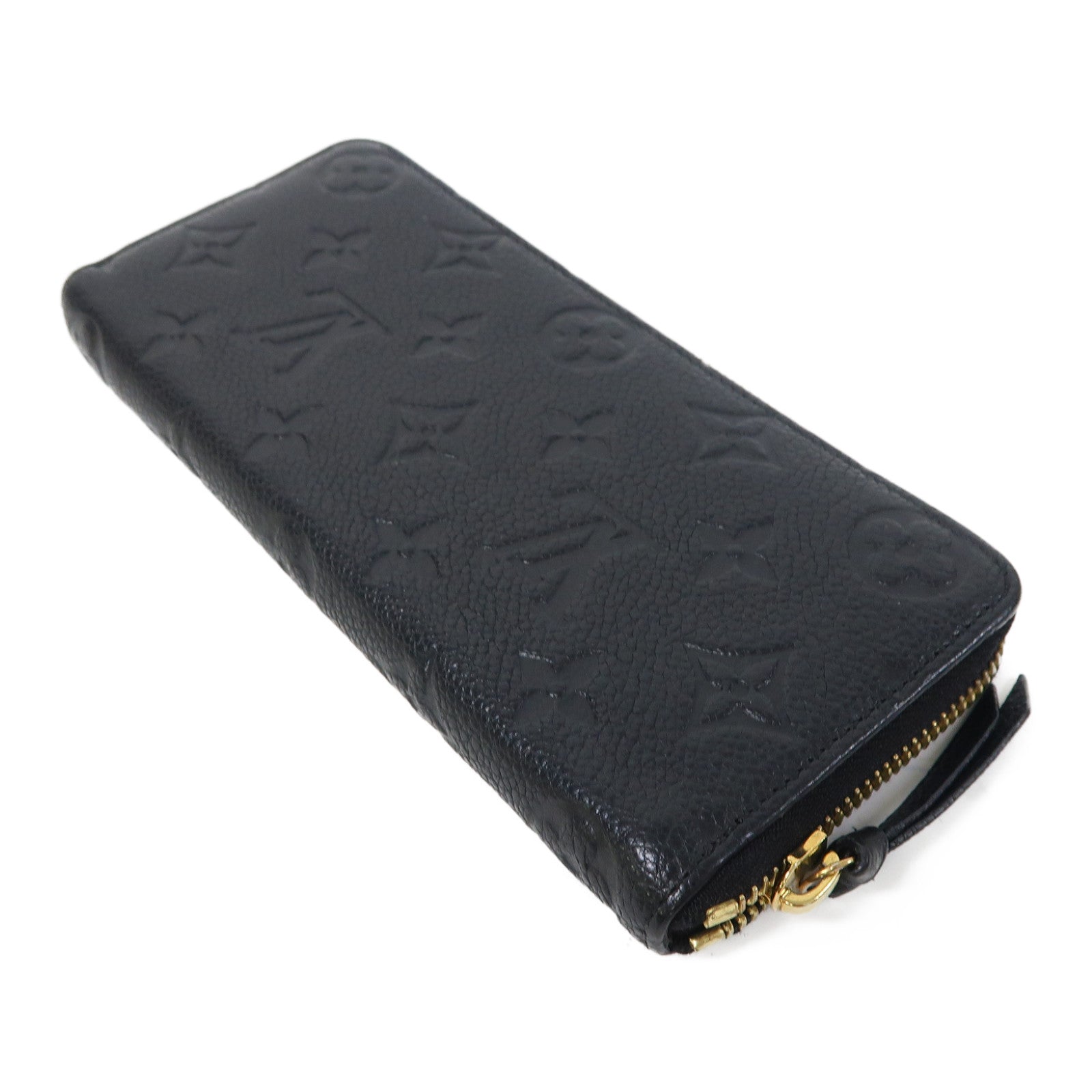 LOUIS VUITTON Monogram Empreinte Clemence Wallet金扣長錢包黑色