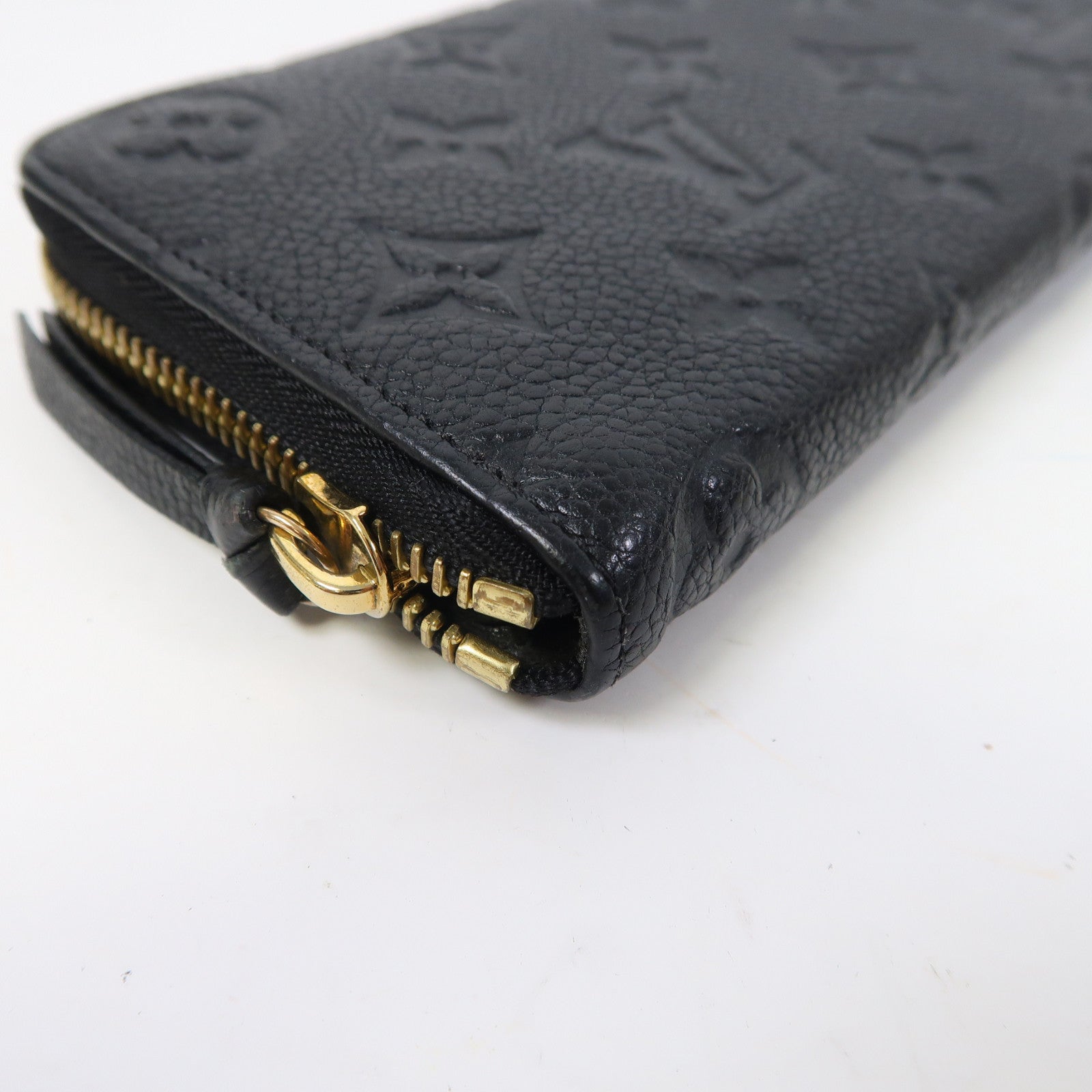 LOUIS VUITTON Monogram Empreinte Clemence Wallet金扣長錢包黑色