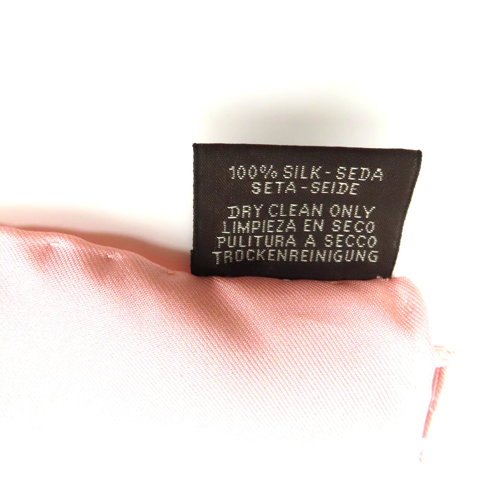 HERMES Scarf 90X90 Silk Pink Blue