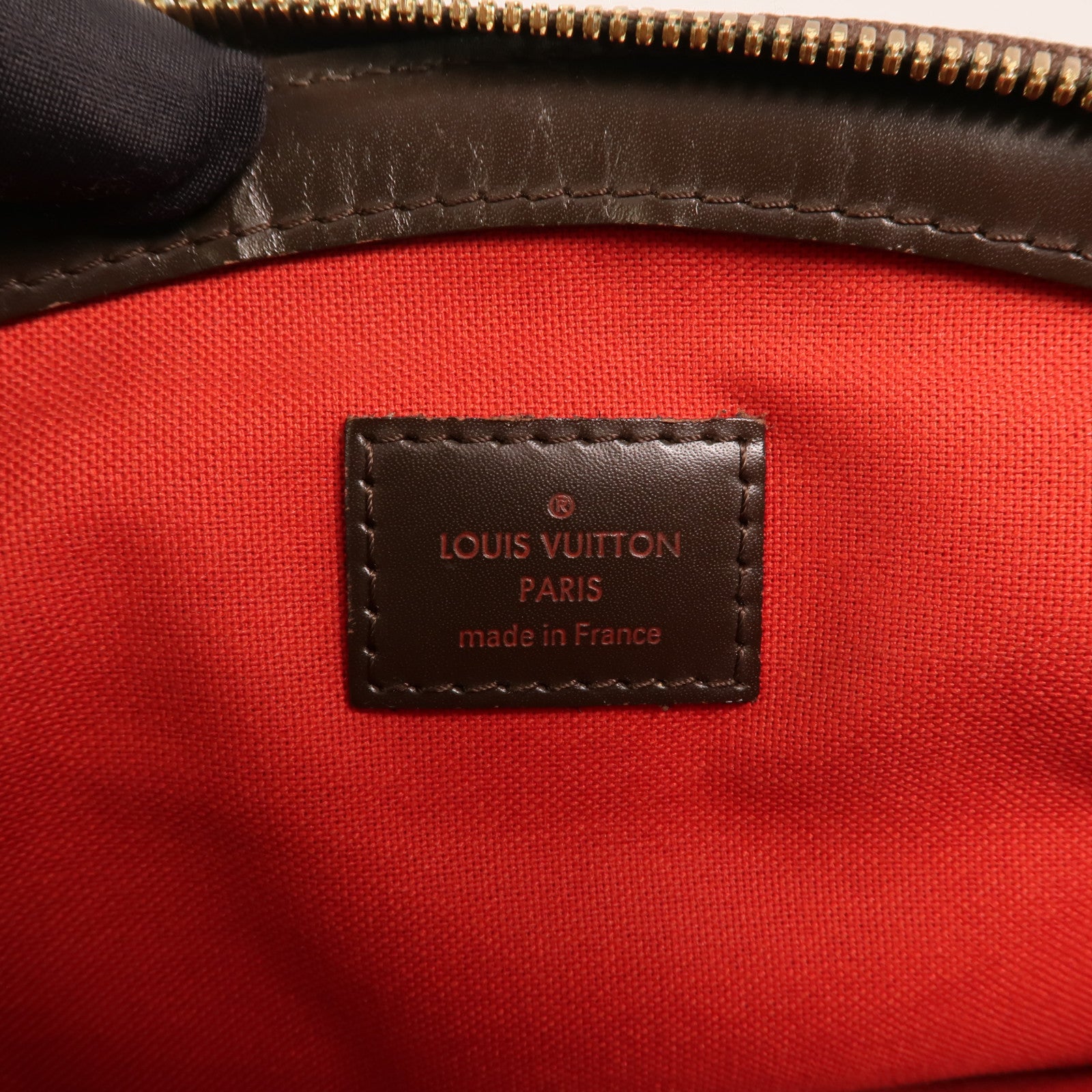 LOUIS VUITTON Damier Verona PM金扣肩背袋棕色