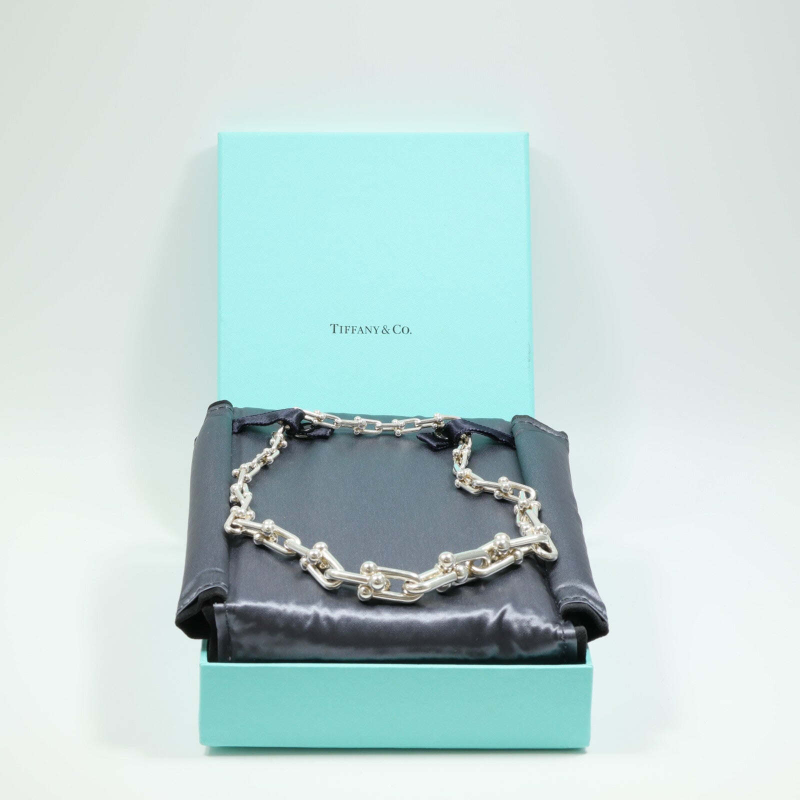 TIFFANY＆CO 925純銀HardWear Graduated Link Necklace項鍊