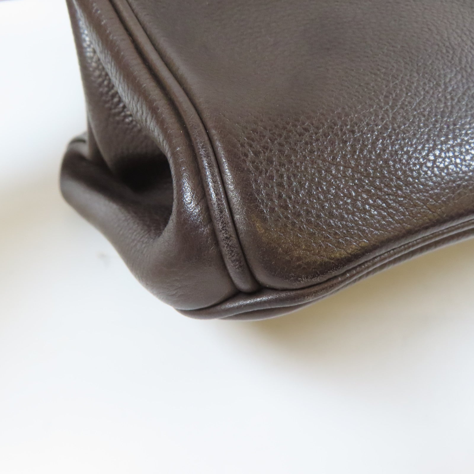 HERMES Clemence皮革Birkin30金扣手挽袋Chocolate啡色