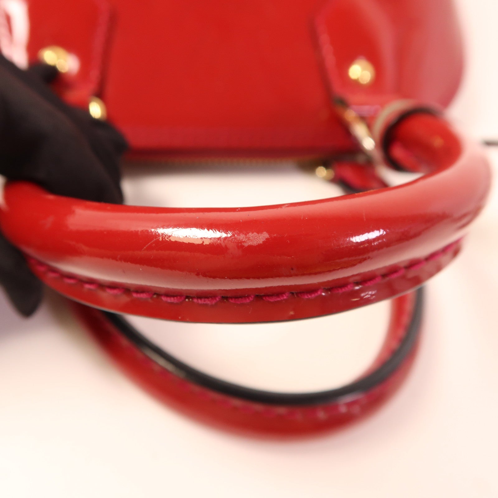 LOUIS VUITTON Vernis Alma BB金扣手挽肩背兩用袋