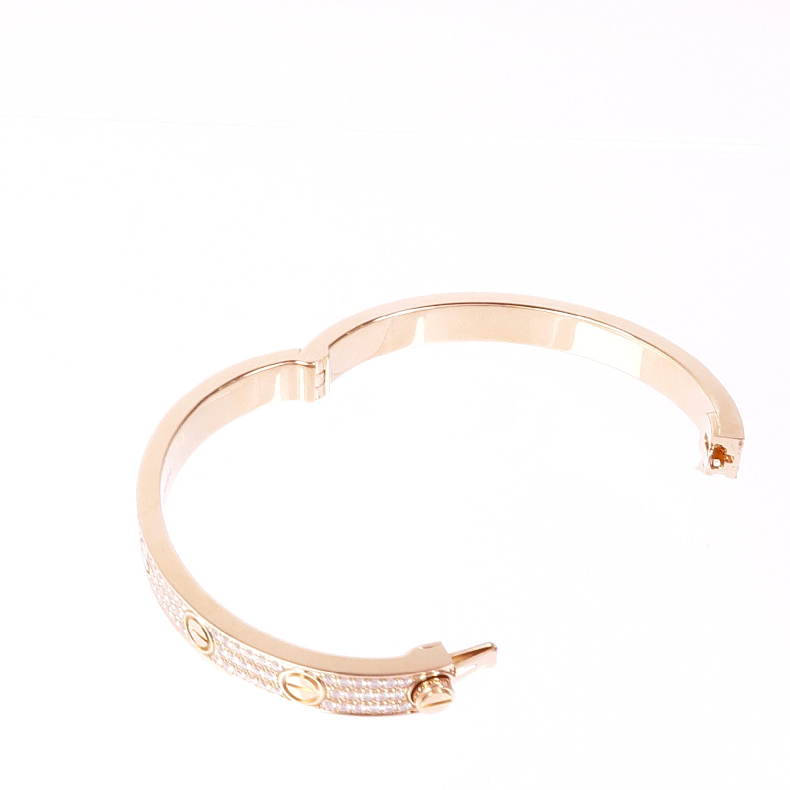 CARTIER 18K玫瑰金Love Bangle Full Diamond鑽石手鐲Cartier#16