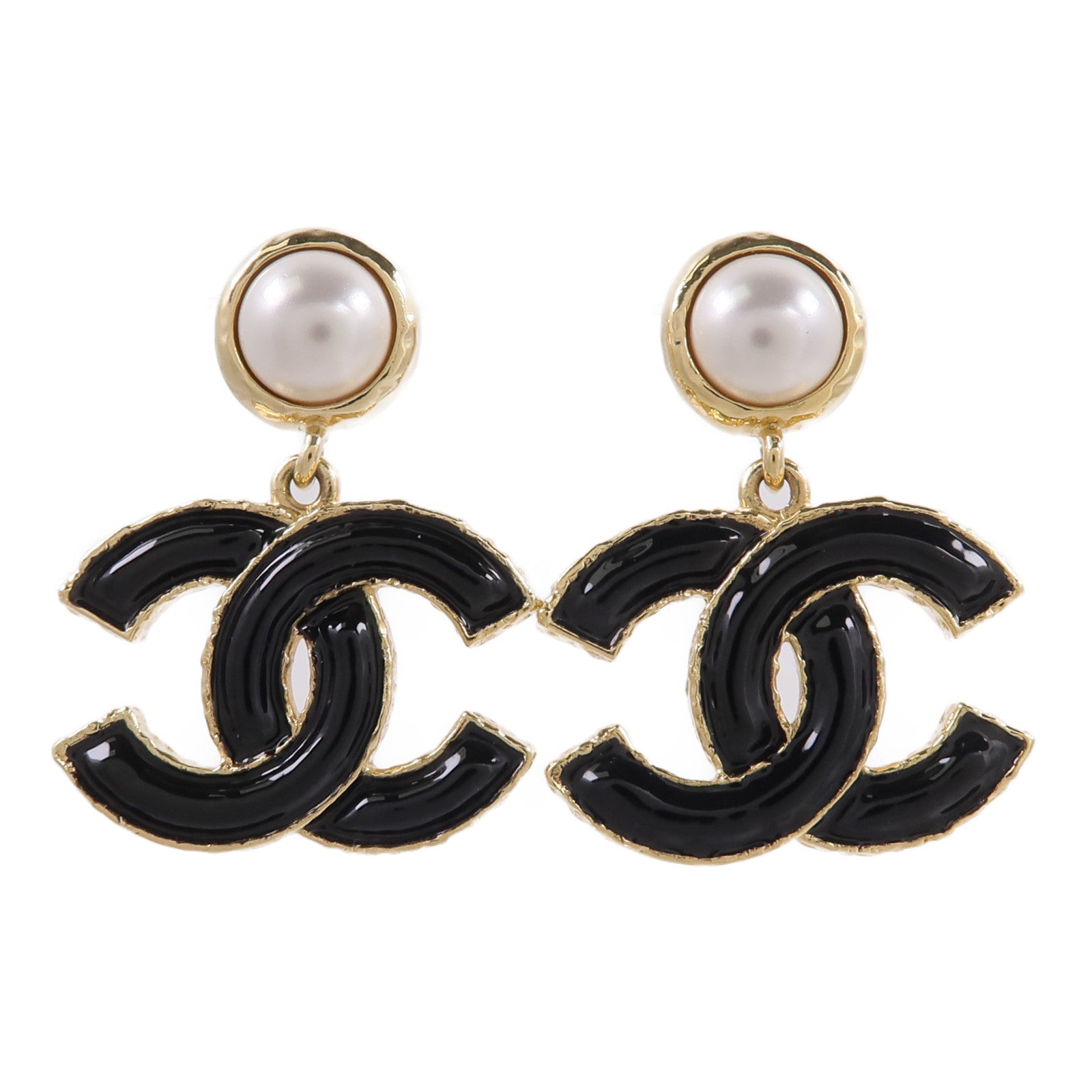 CHANEL 金屬/琺瑯Dangle Earrings耳環