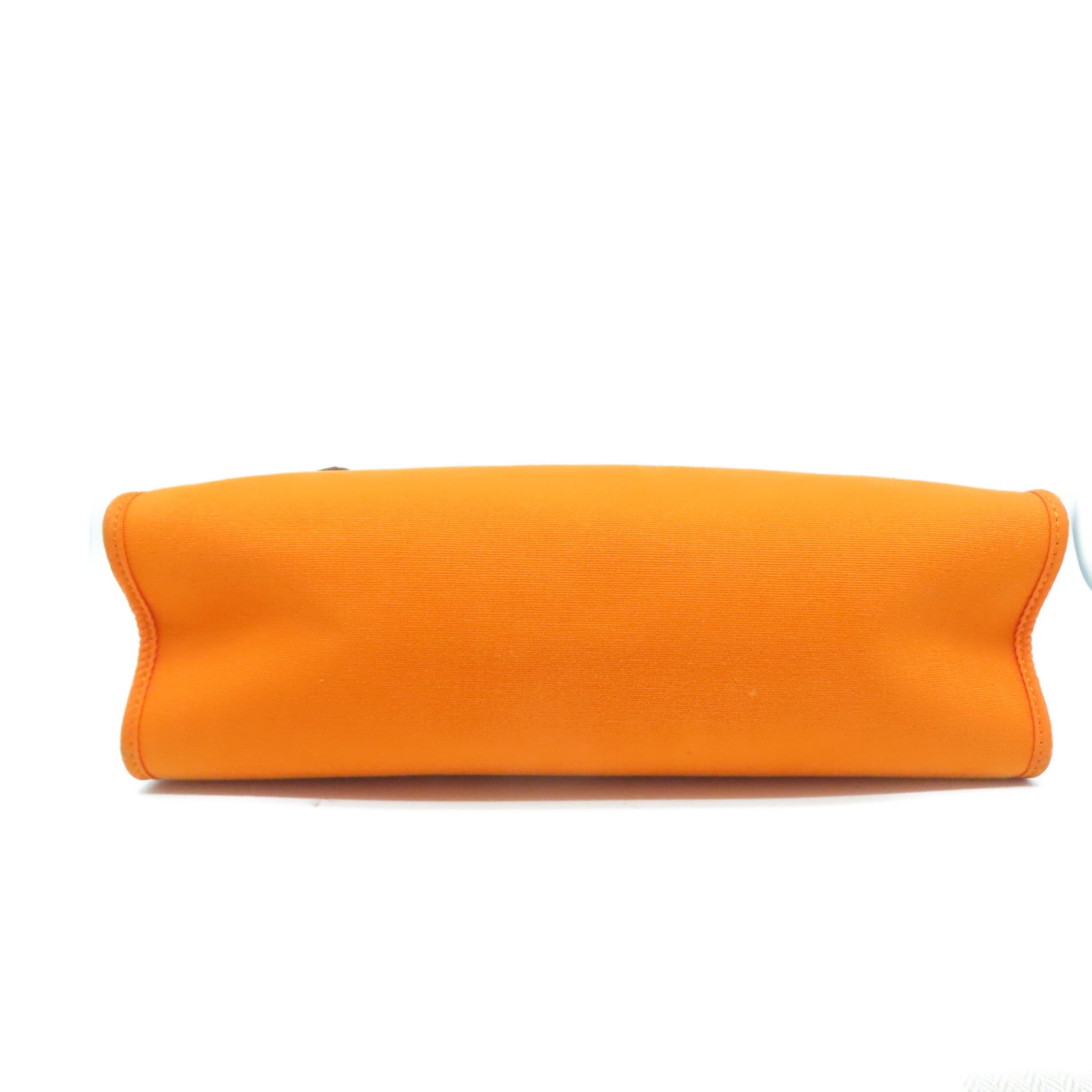 HERMES 【激減優惠】帆布Herbag PM銀扣手挽肩背兩用袋橙色