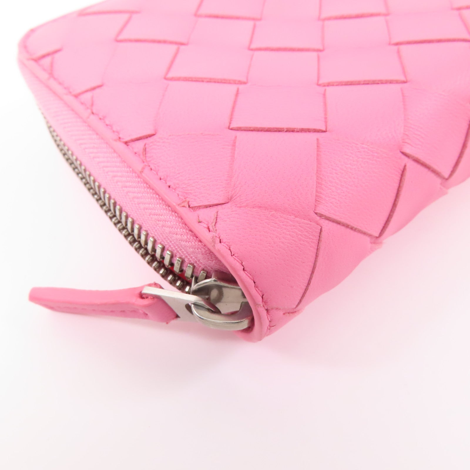 BOTTEGA VENETA 牛皮皮革Long Round Wallet銀扣長錢包