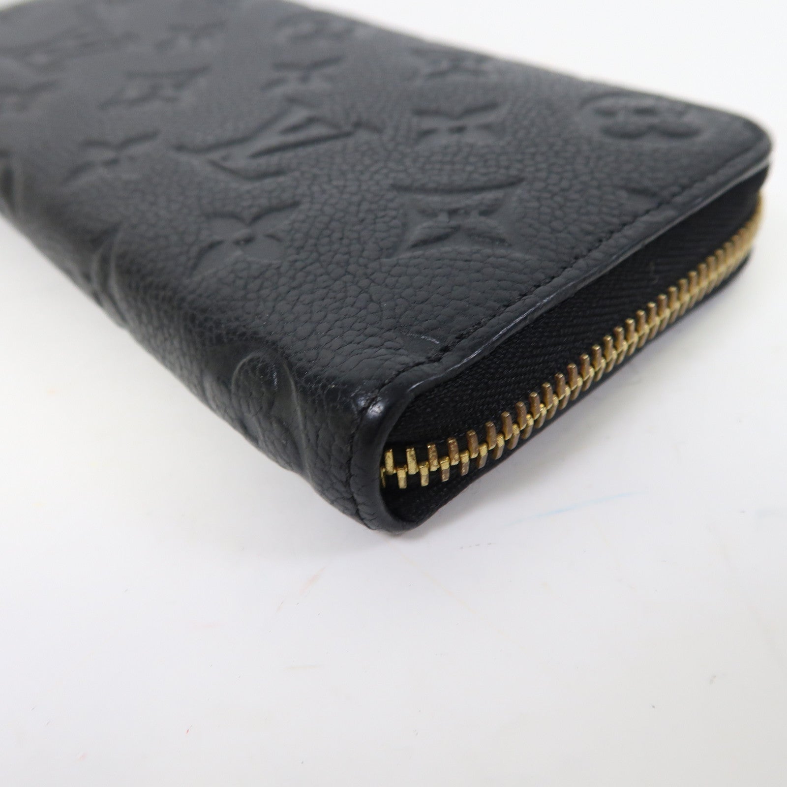 LOUIS VUITTON Monogram Empreinte Clemence Wallet金扣長錢包黑色