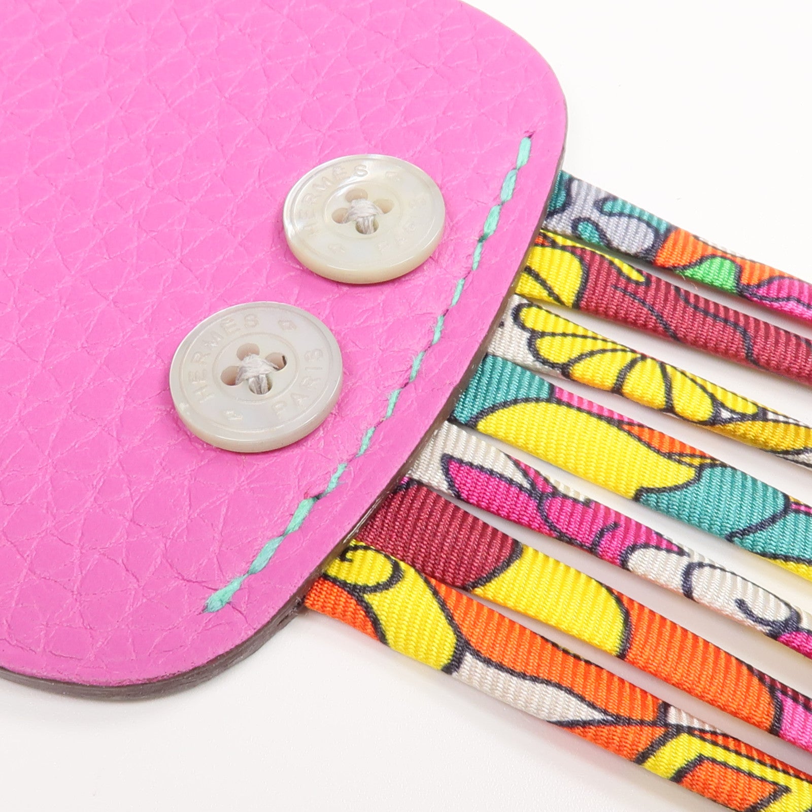 HERMES Clemence/Chevre皮革/絲質H Squid Charm掛飾