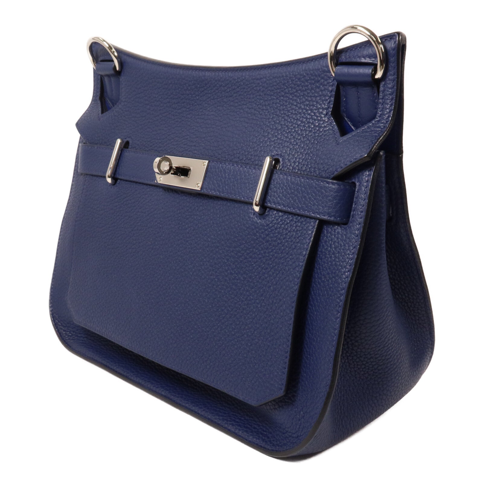 HERMES Clemence皮革Jypsiere 31肩背袋Bleu Saphir