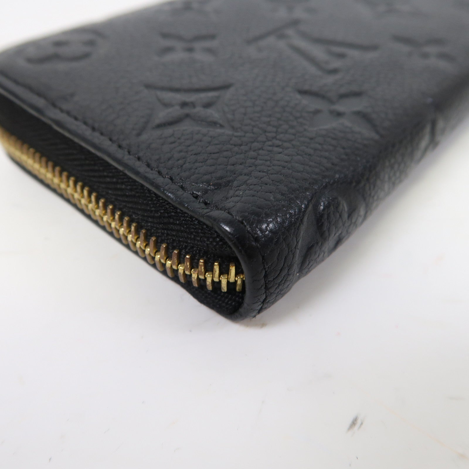 LOUIS VUITTON Monogram Empreinte Clemence Wallet金扣長錢包黑色