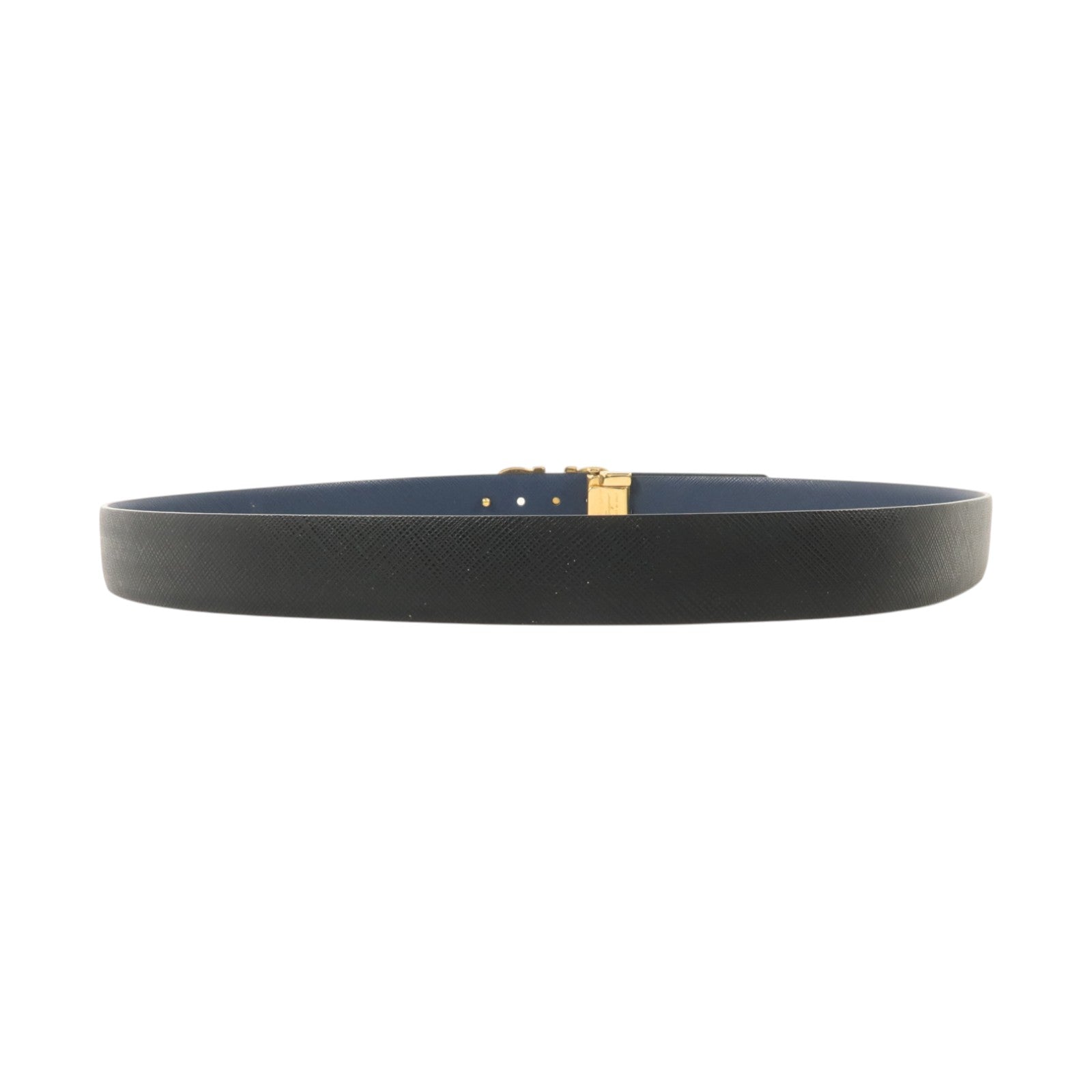 Salvatore Ferragamo Saffiano皮革Ferragamo Reversible Belt 80cm金扣皮帶