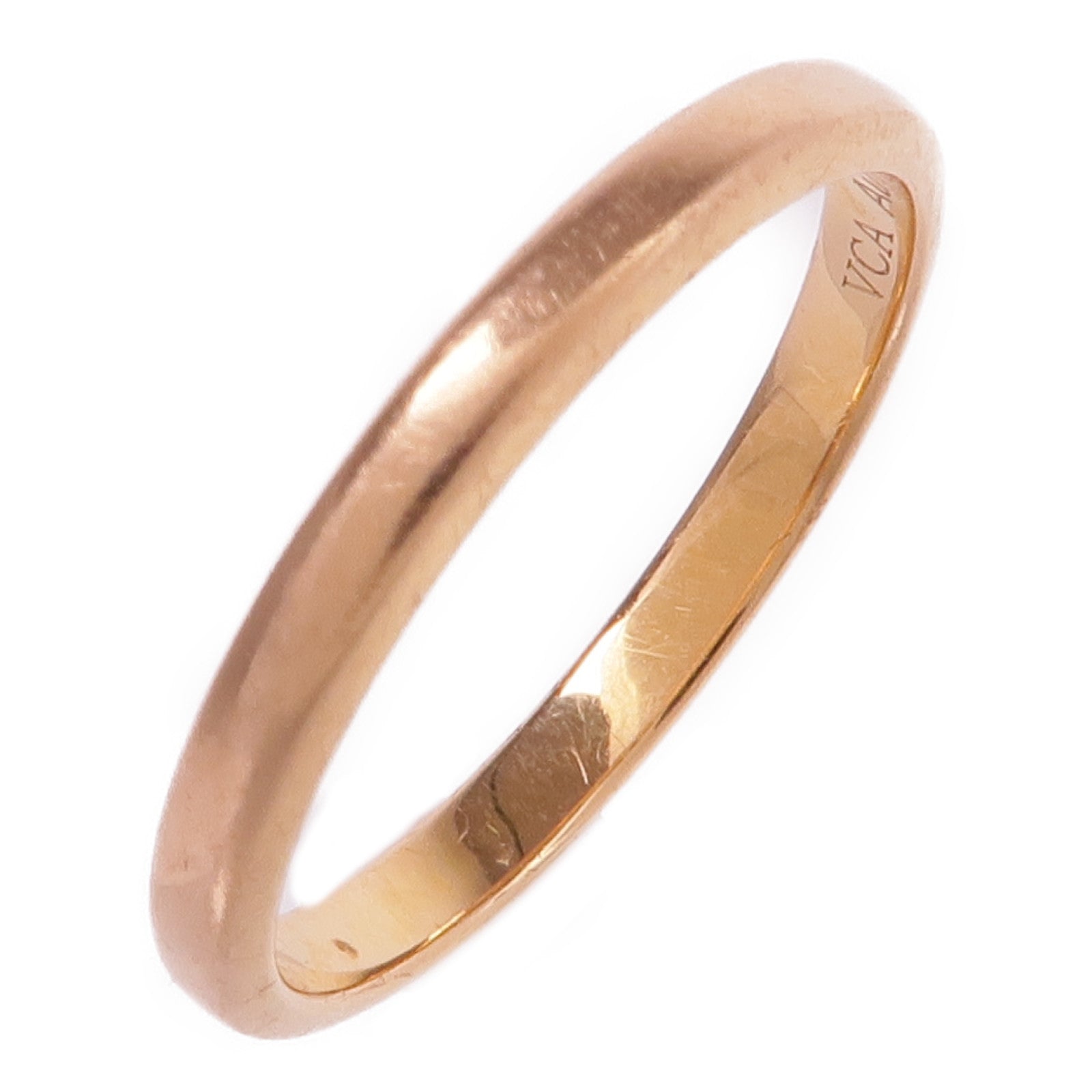 Van Cleef & Arpels 18K玫瑰金Toujours Wedding Band戒指VCA#56/US#7.5