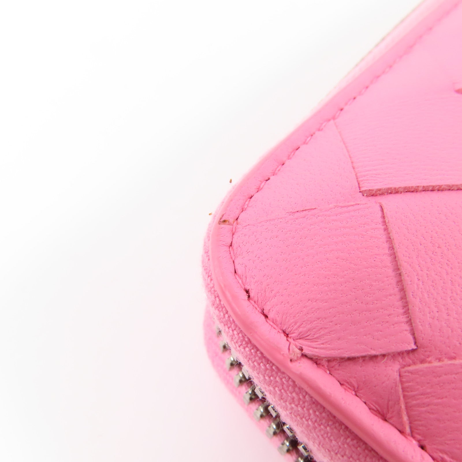 BOTTEGA VENETA 牛皮皮革Long Round Wallet銀扣長錢包