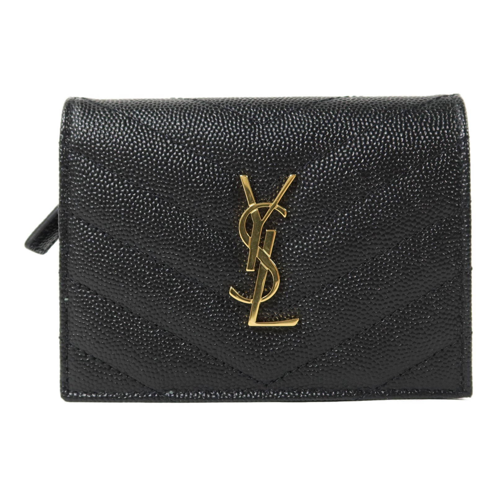 SAINT LAURENT 牛皮皮革Cassandre Matelasse Flap Card Case錢包