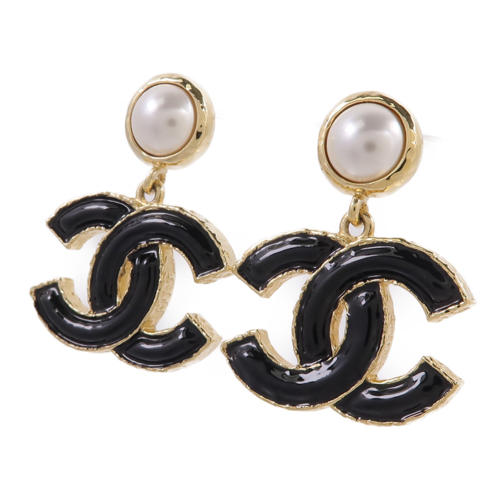 CHANEL 金屬/琺瑯Dangle Earrings耳環