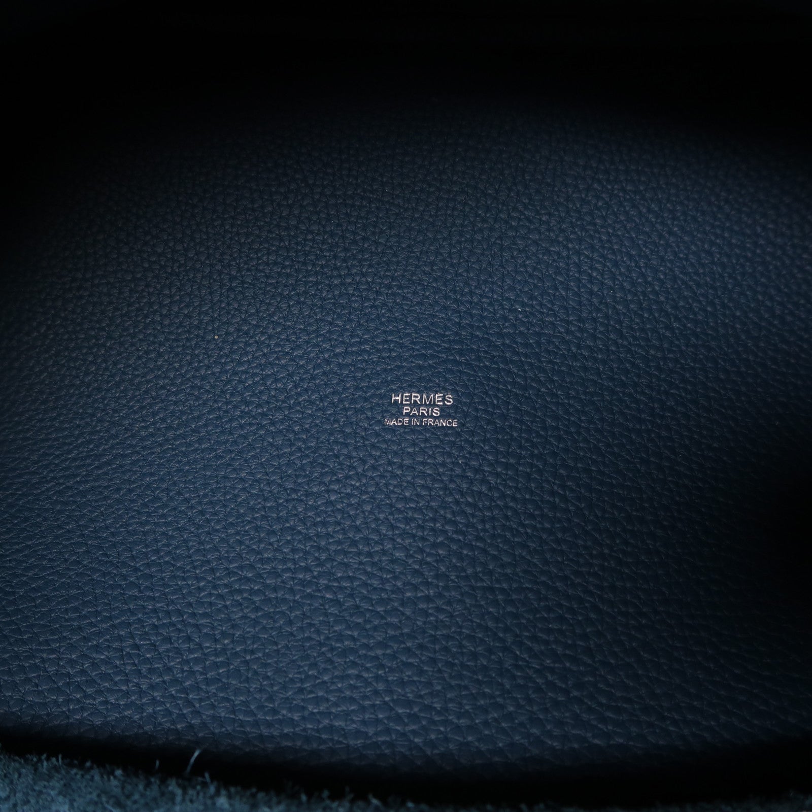 HERMES Clemence皮革Picotin GM銀扣手挽袋Colvert