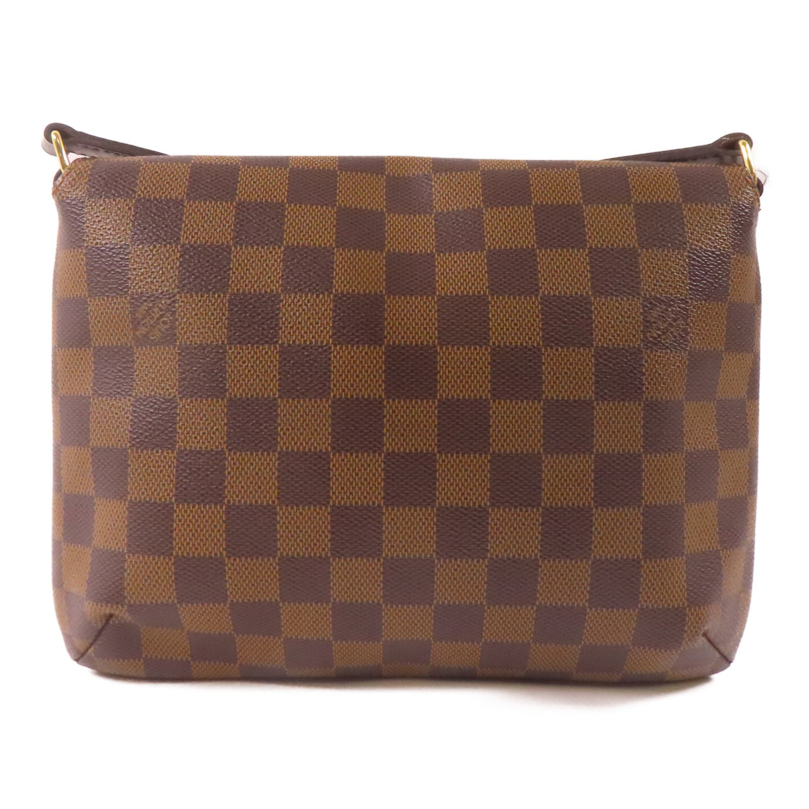LOUIS VUITTON Damier Musette Tango金扣肩背袋棕色